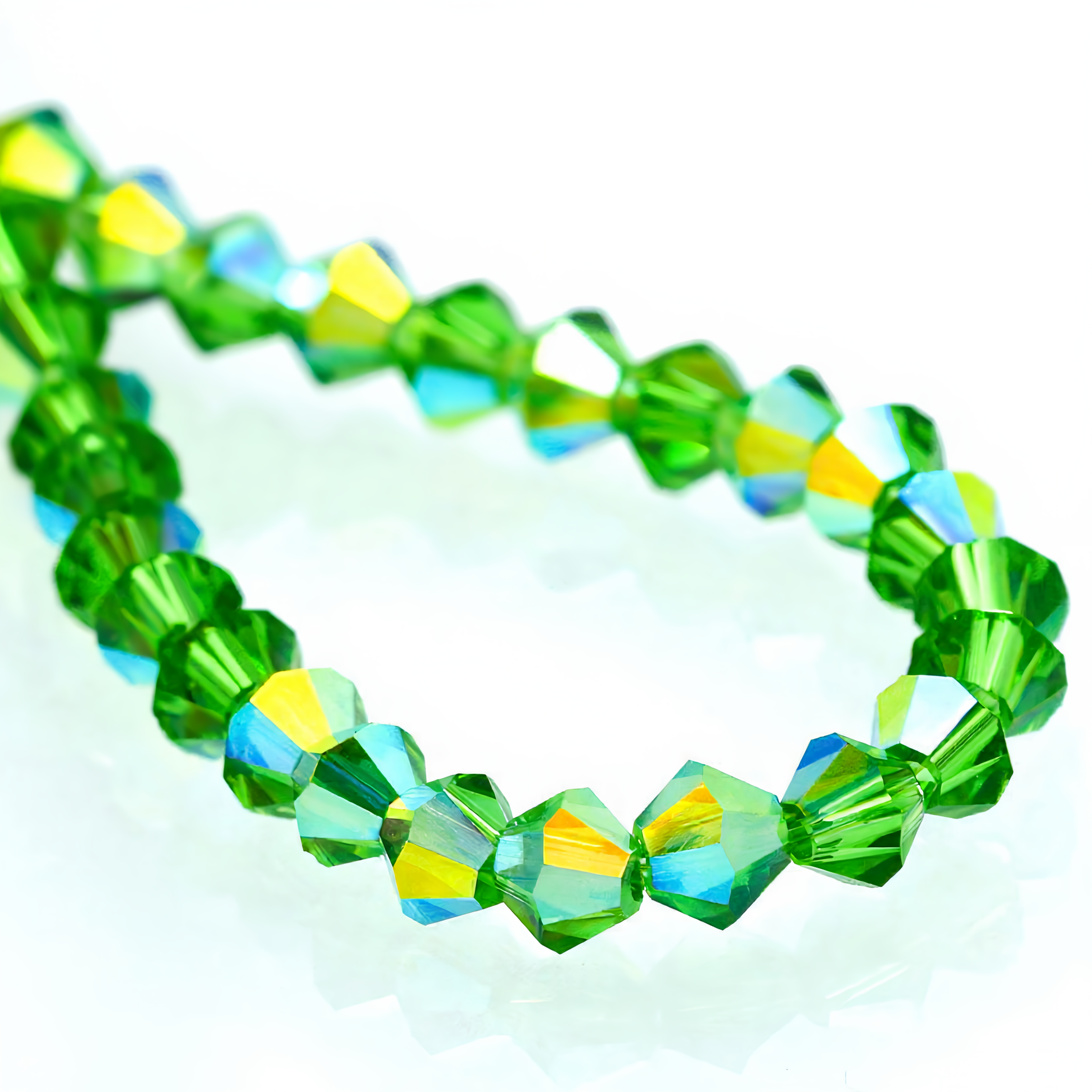 K9 Glass Faceted Bicone Beads – Ultra-Transparent, Lead-Free, Premium Quality