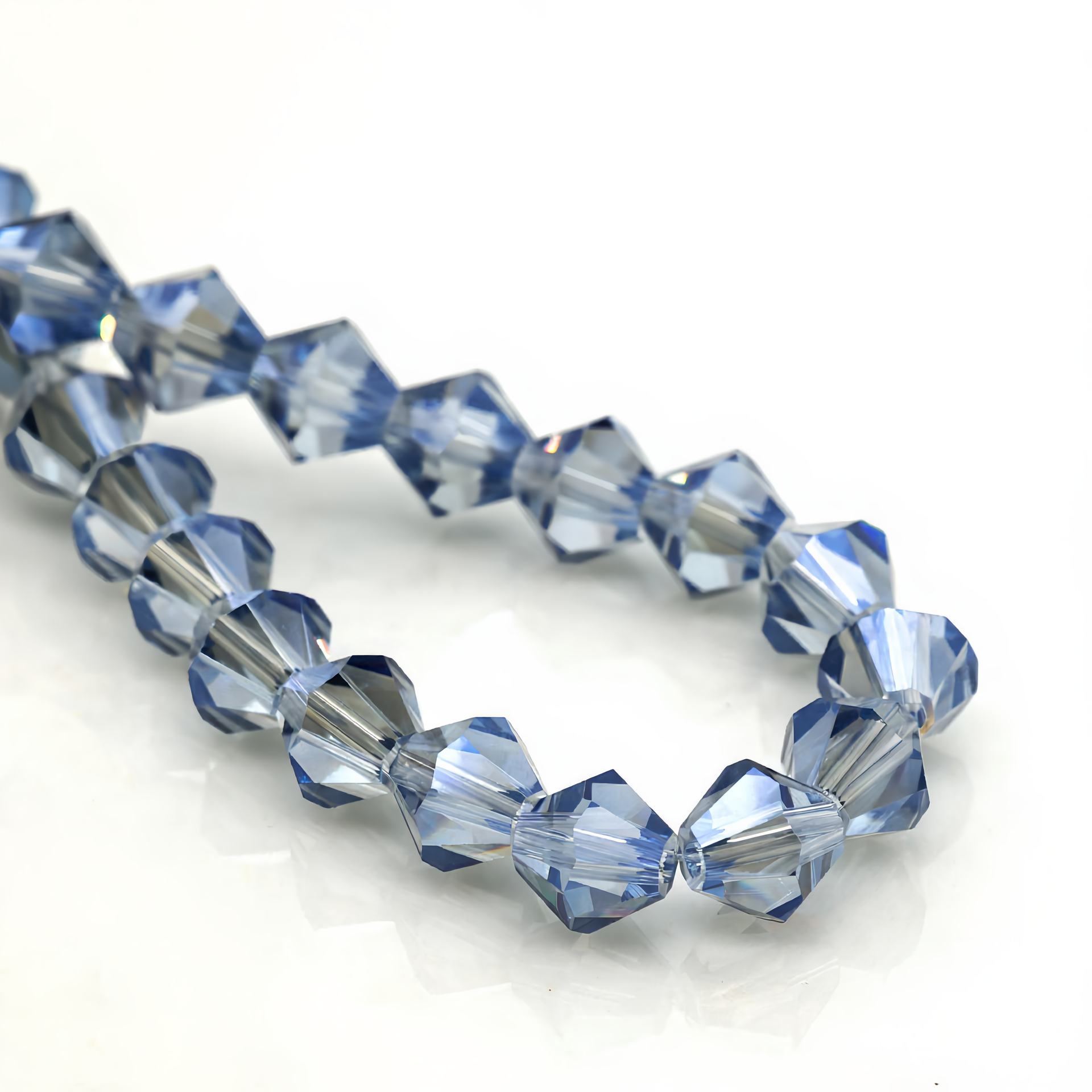 K9 Crystal Glass Faceted Bicone Beads – Ultra-Transparent, Lead-Free, Premium Quality