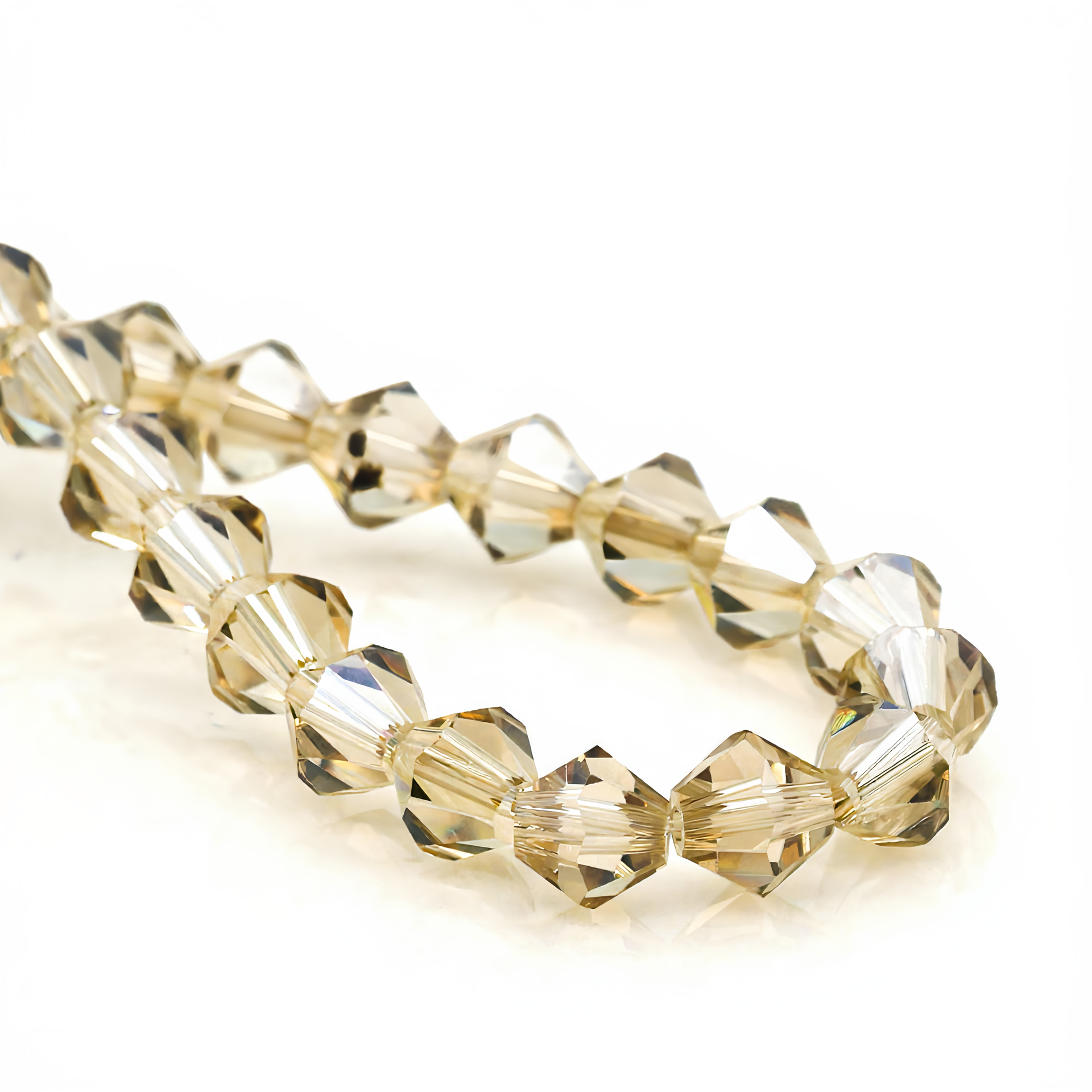 K9 Crystal Glass Faceted Bicone Beads – Ultra-Transparent, Lead-Free, Premium Quality