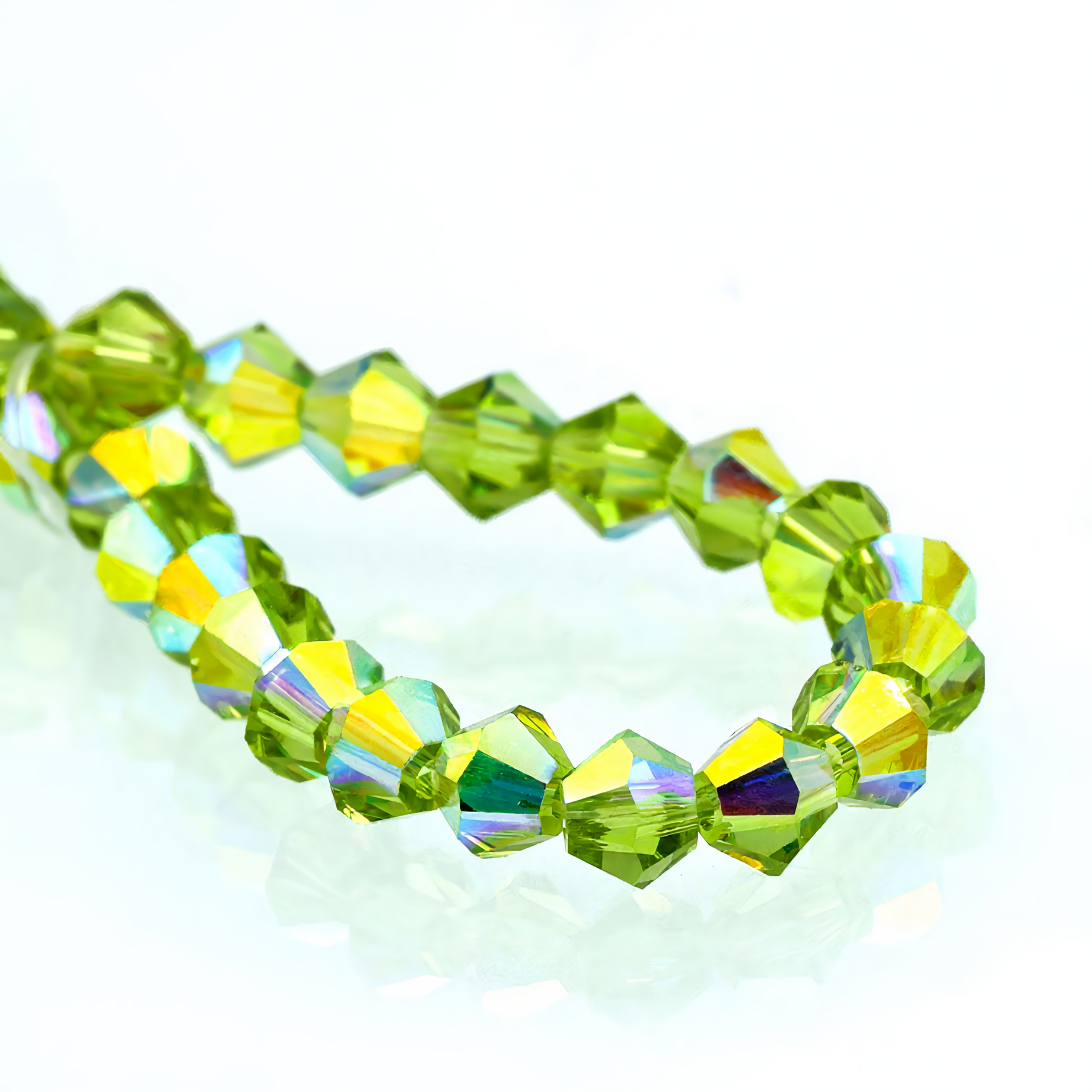 K9 Crystal Glass Faceted Bicone Beads – Ultra-Transparent, Lead-Free, Premium Quality