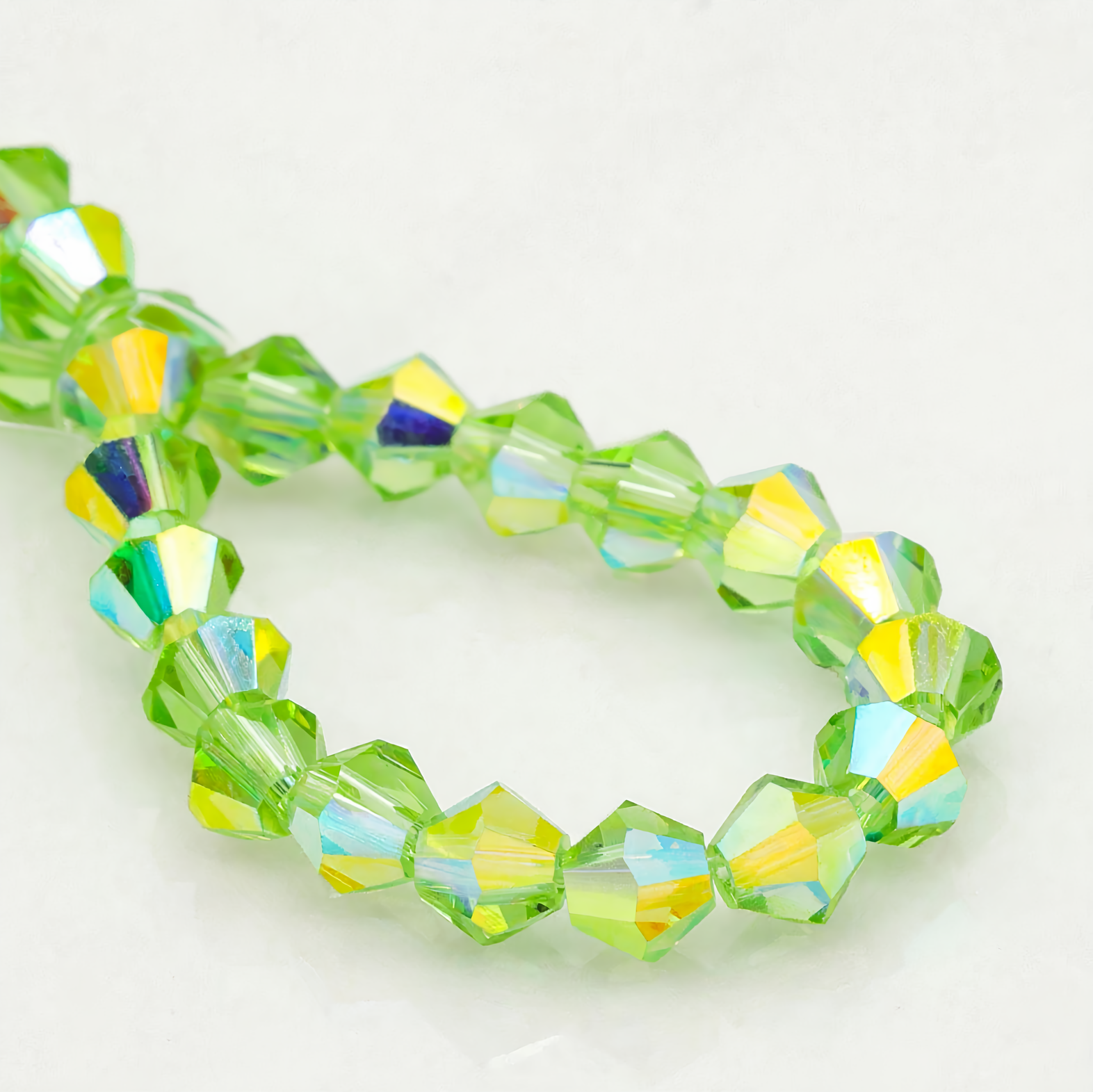 K9 Crystal Glass Faceted Bicone Beads – Ultra-Transparent, Lead-Free, Premium Quality