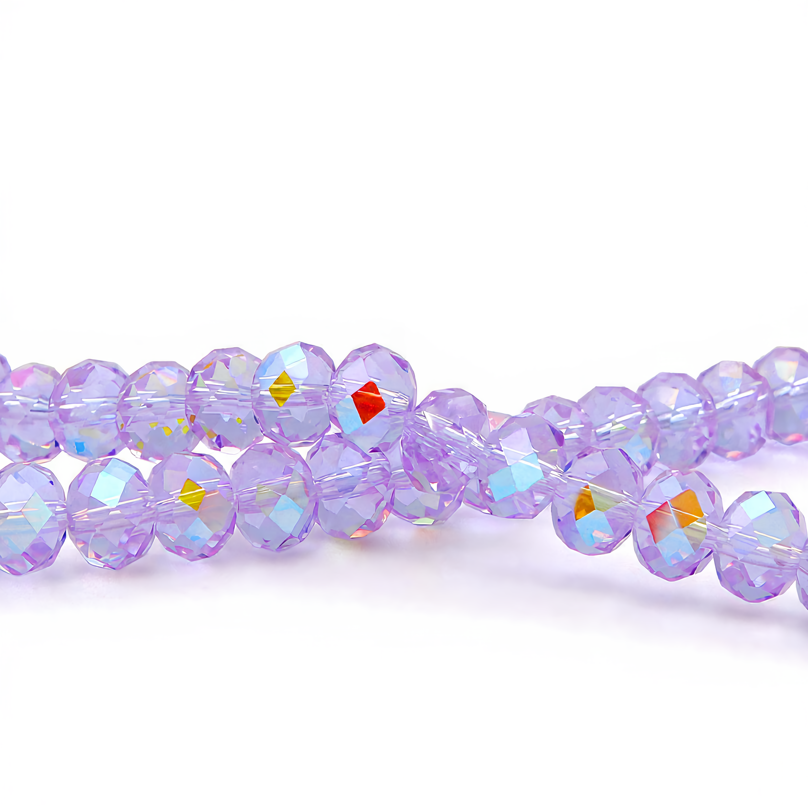 K9 Glass Faceted Rondelle Beads – Ultra-Transparent, Lead-Free, Premium Quality