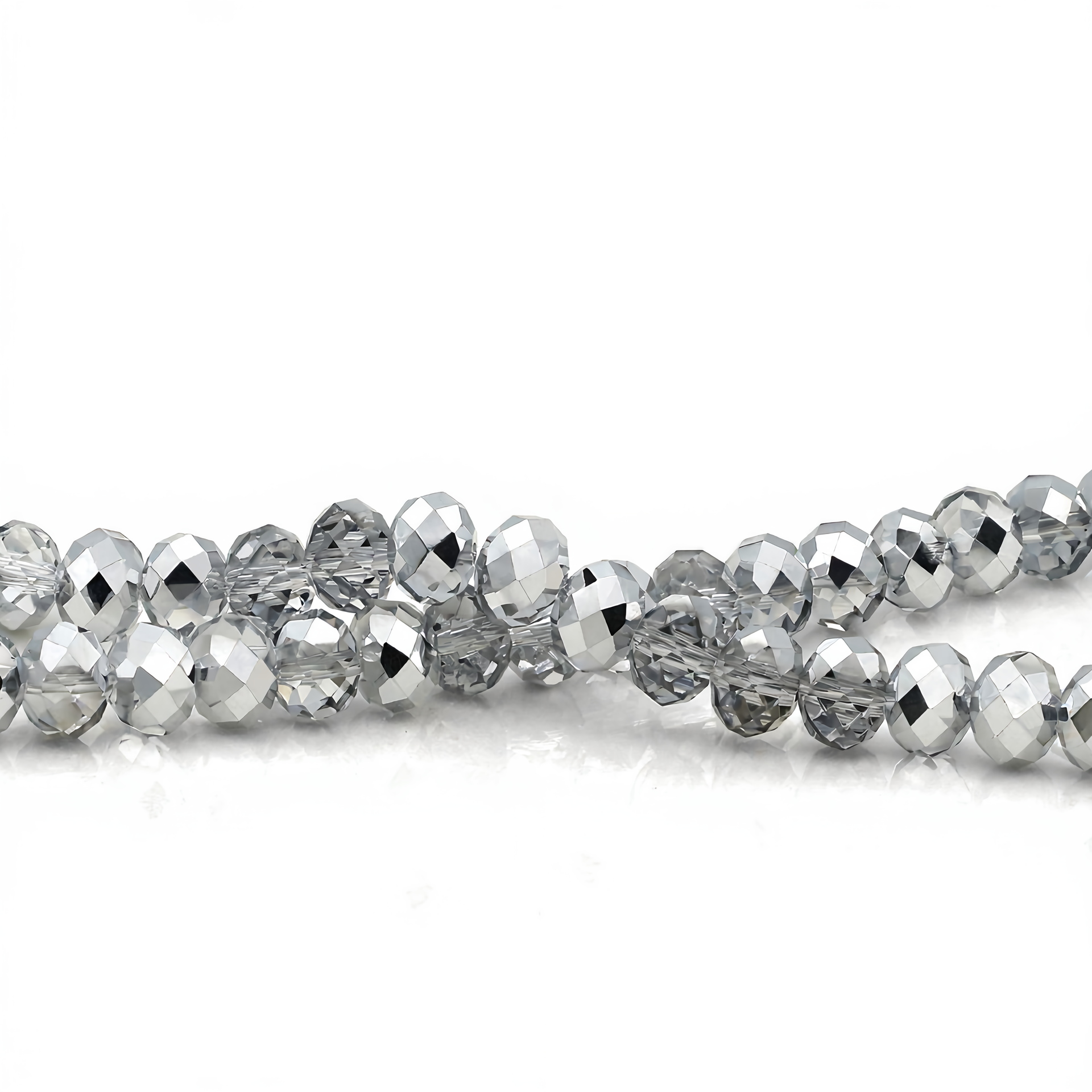 K9 Glass Faceted Rondelle Beads – Ultra-Transparent, Lead-Free, Premium Quality