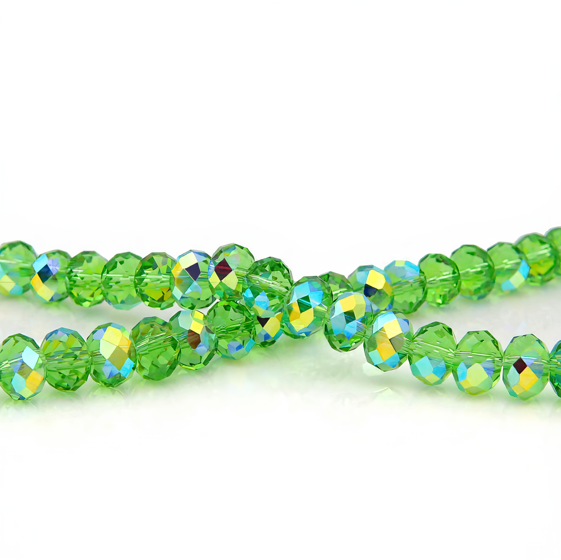 K9 Glass Faceted Rondelle Beads – Ultra-Transparent, Lead-Free, Premium Quality