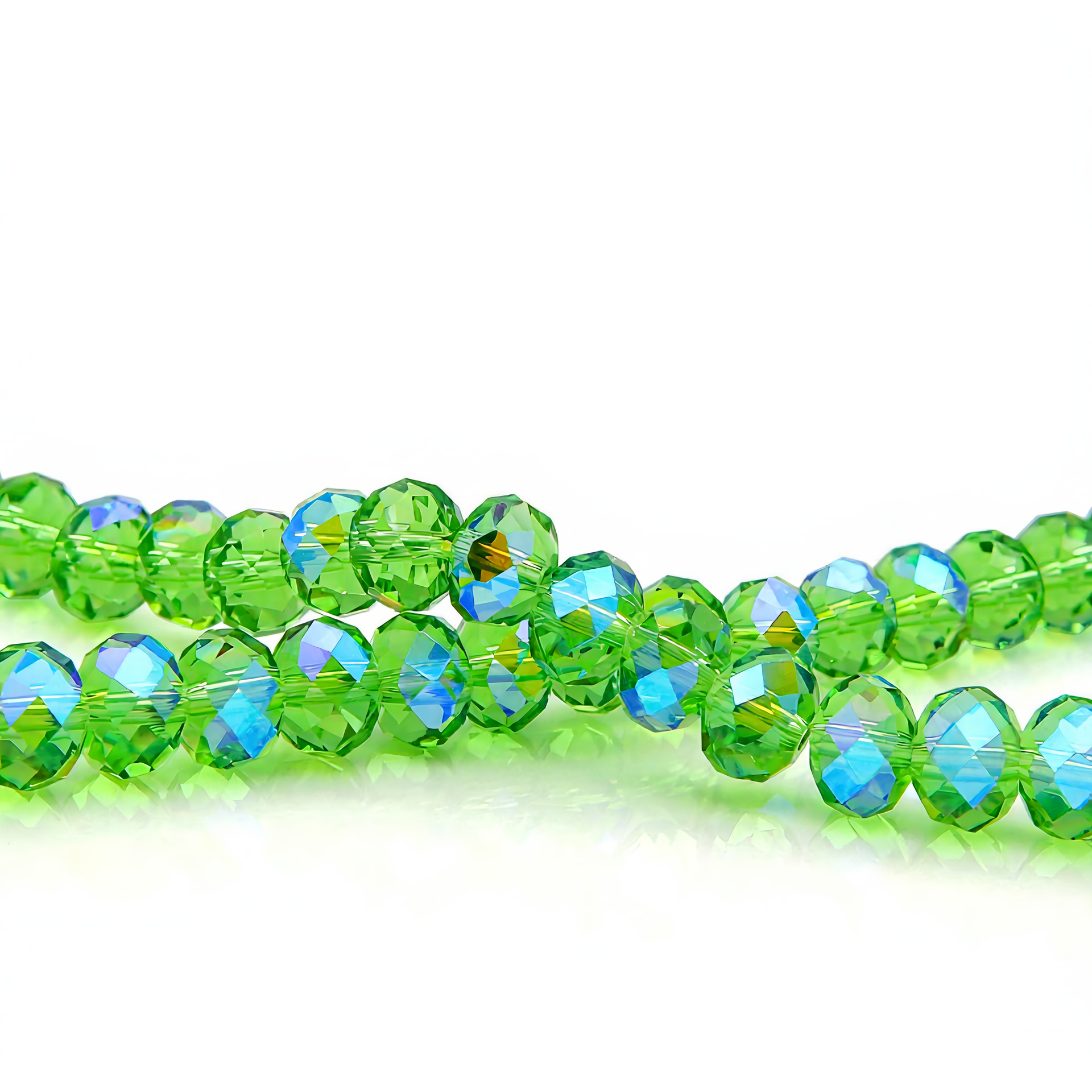 K9 Glass Faceted Rondelle Beads – Ultra-Transparent, Lead-Free, Premium Quality