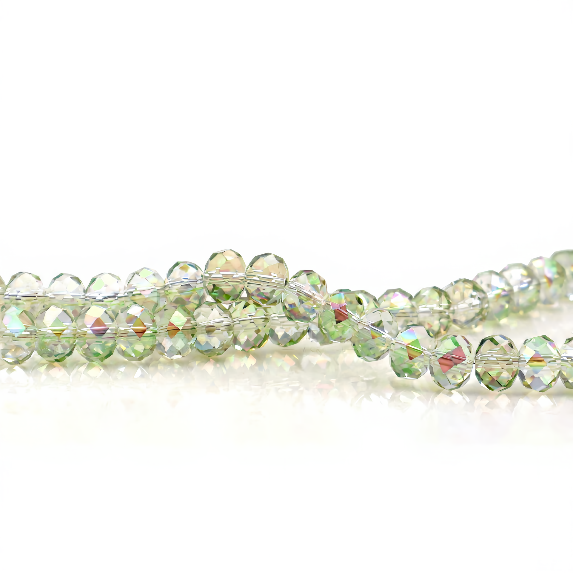 K9 Glass Faceted Rondelle Beads – Ultra-Transparent, Lead-Free, Premium Quality