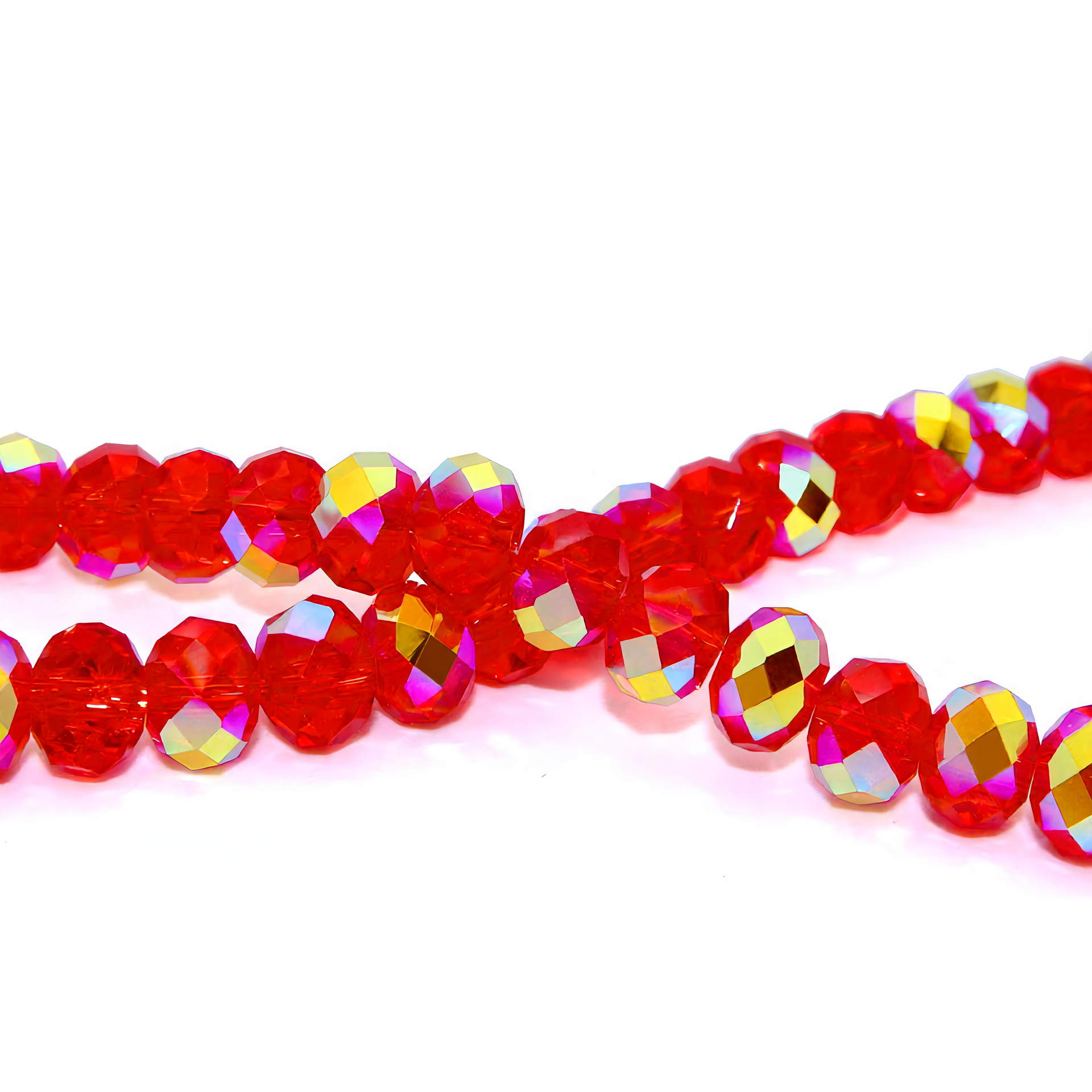 K9 Glass Faceted Rondelle Beads – Ultra-Transparent, Lead-Free, Premium Quality