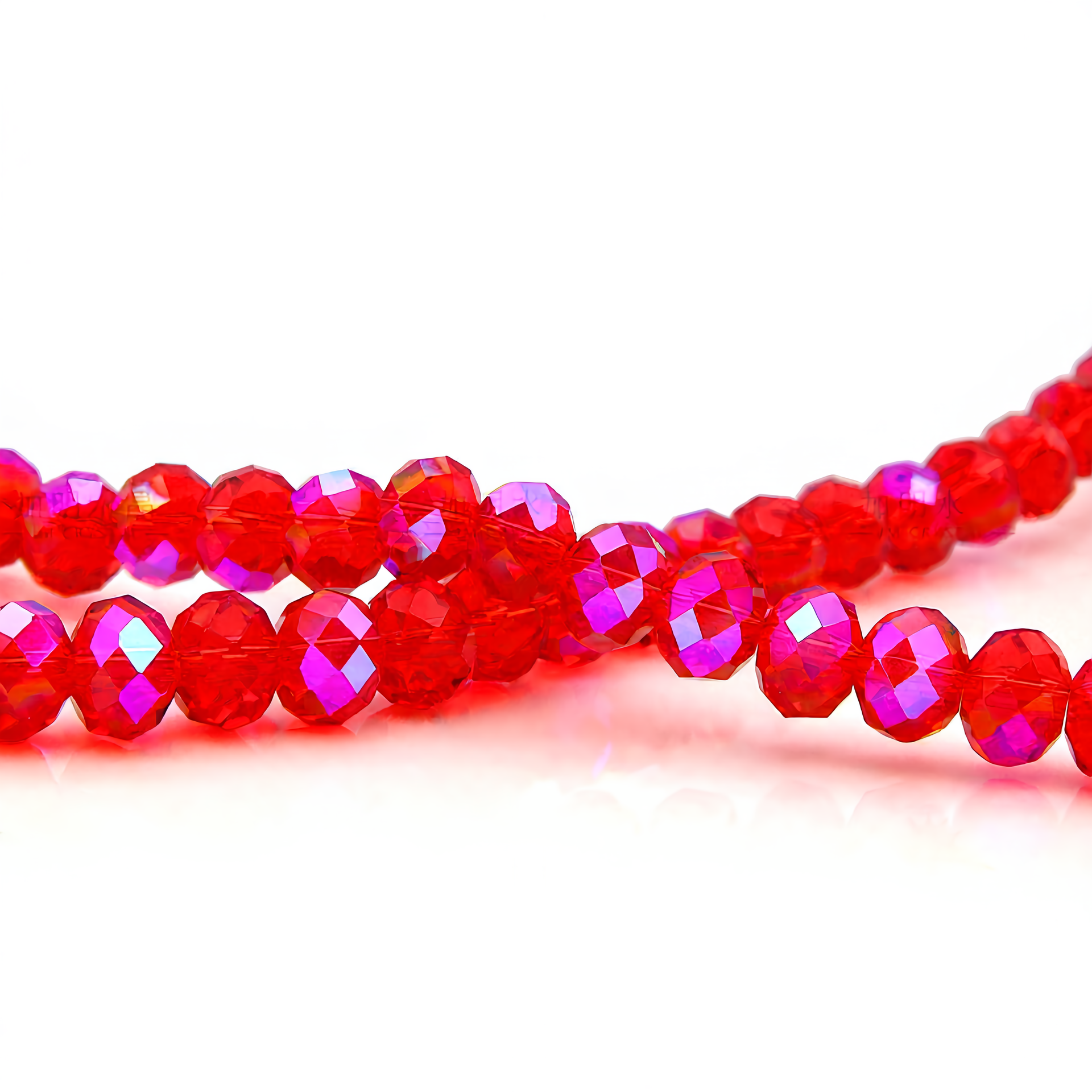 K9 Glass Faceted Rondelle Beads – Ultra-Transparent, Lead-Free, Premium Quality