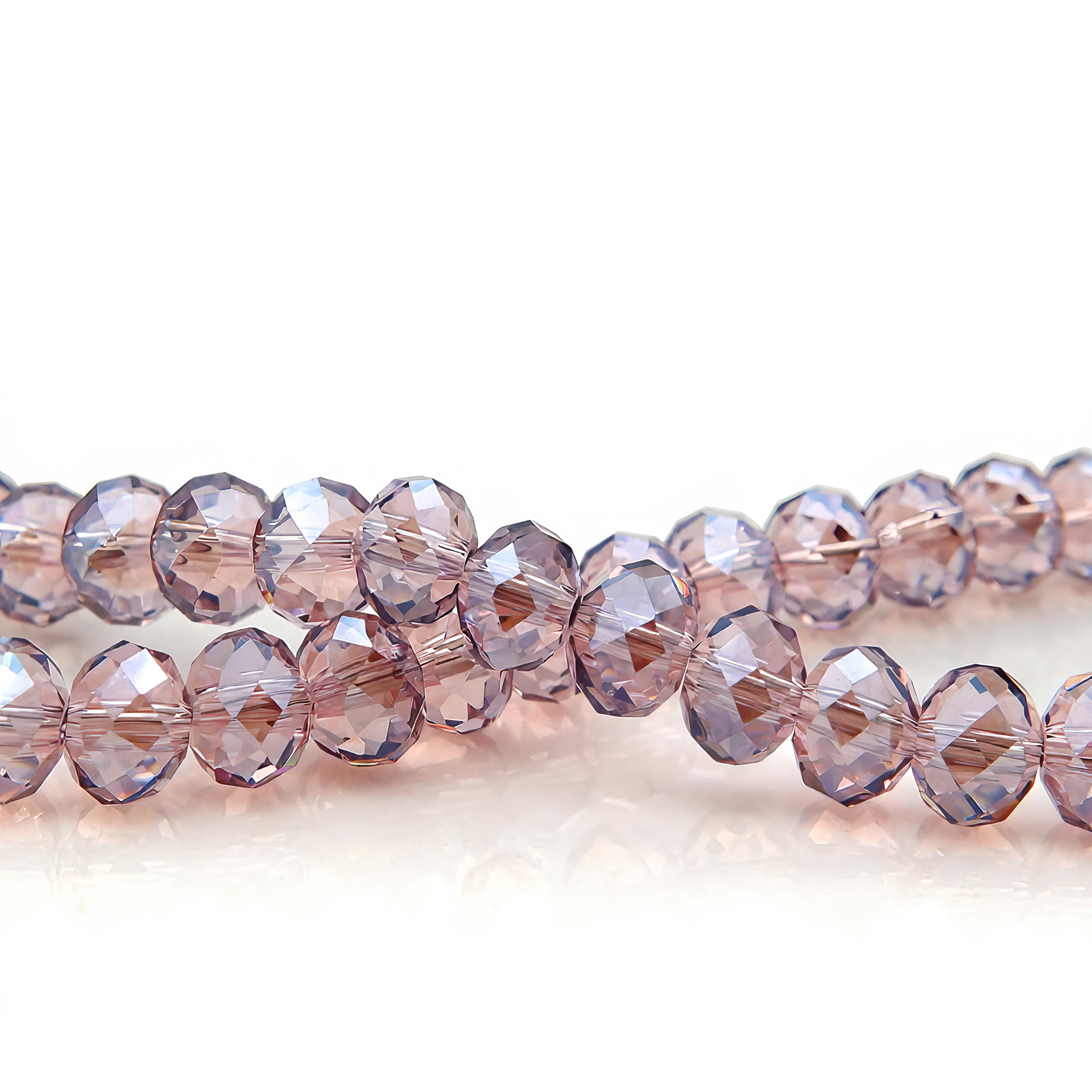 K9 Glass Faceted Rondelle Beads – Ultra-Transparent, Lead-Free, Premium Quality