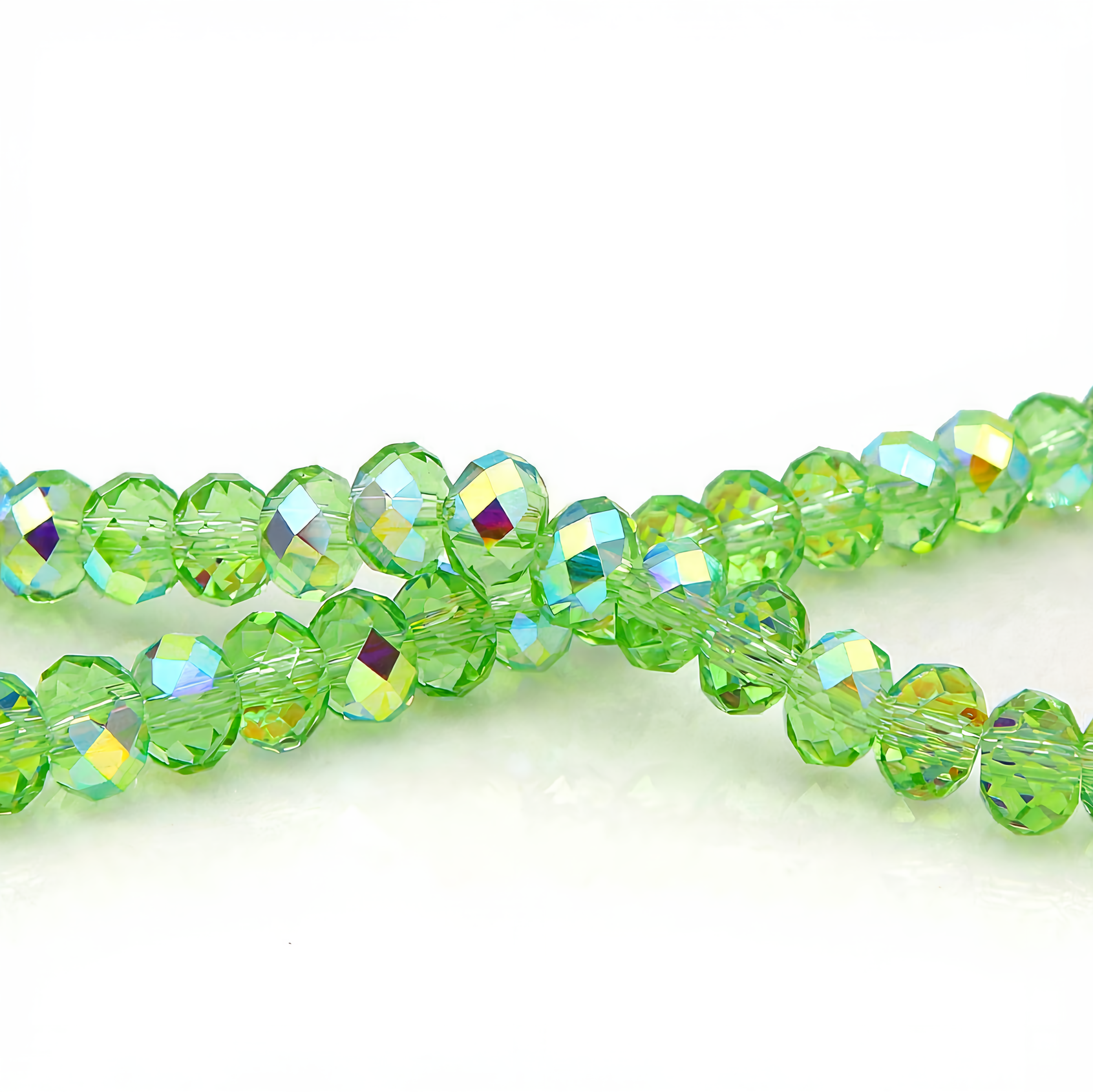 K9 Glass Faceted Rondelle Beads – Ultra-Transparent, Lead-Free, Premium Quality