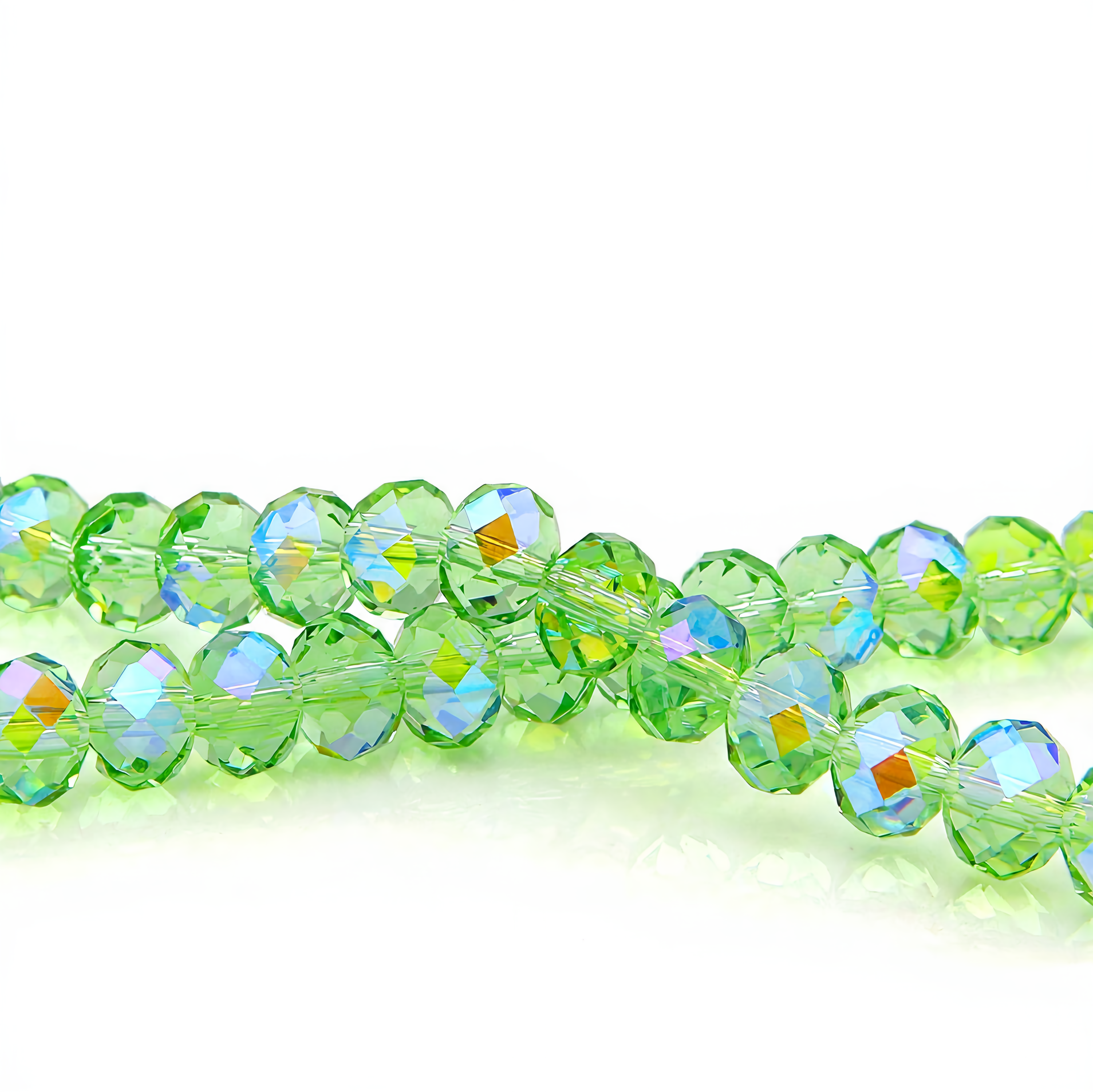 K9 Glass Faceted Rondelle Beads – Ultra-Transparent, Lead-Free, Premium Quality