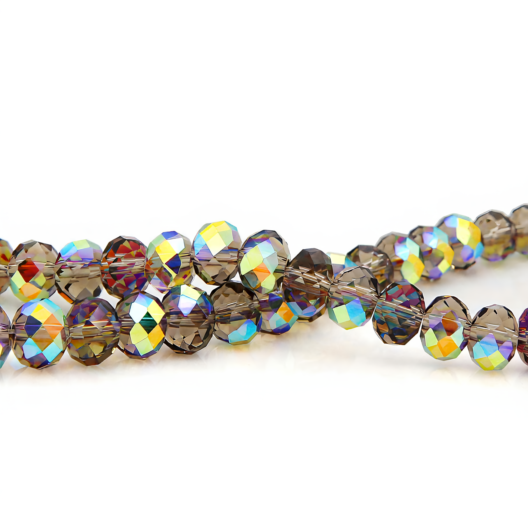 K9 Glass Faceted Rondelle Beads – Ultra-Transparent, Lead-Free, Premium Quality