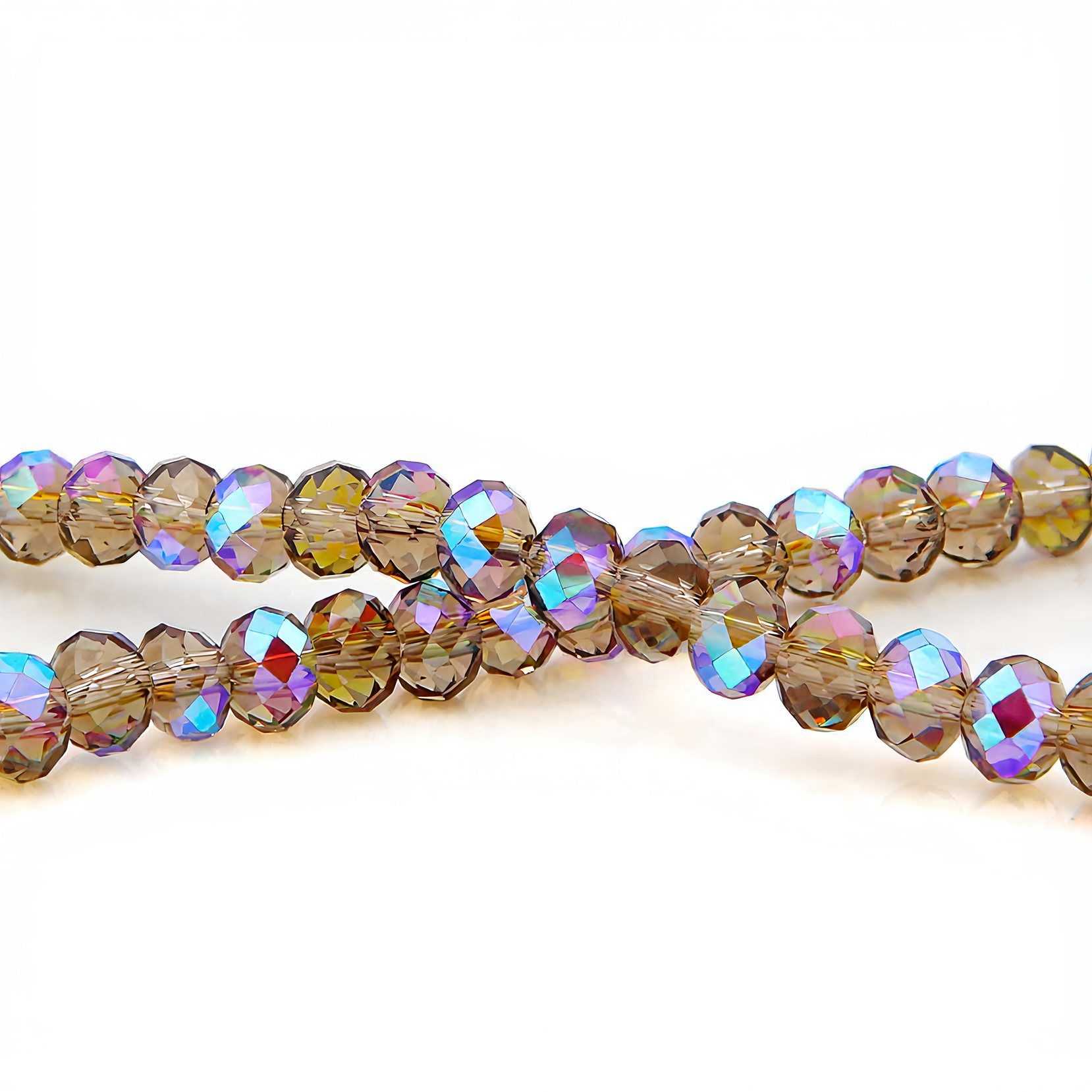 K9 Glass Faceted Rondelle Beads – Ultra-Transparent, Lead-Free, Premium Quality