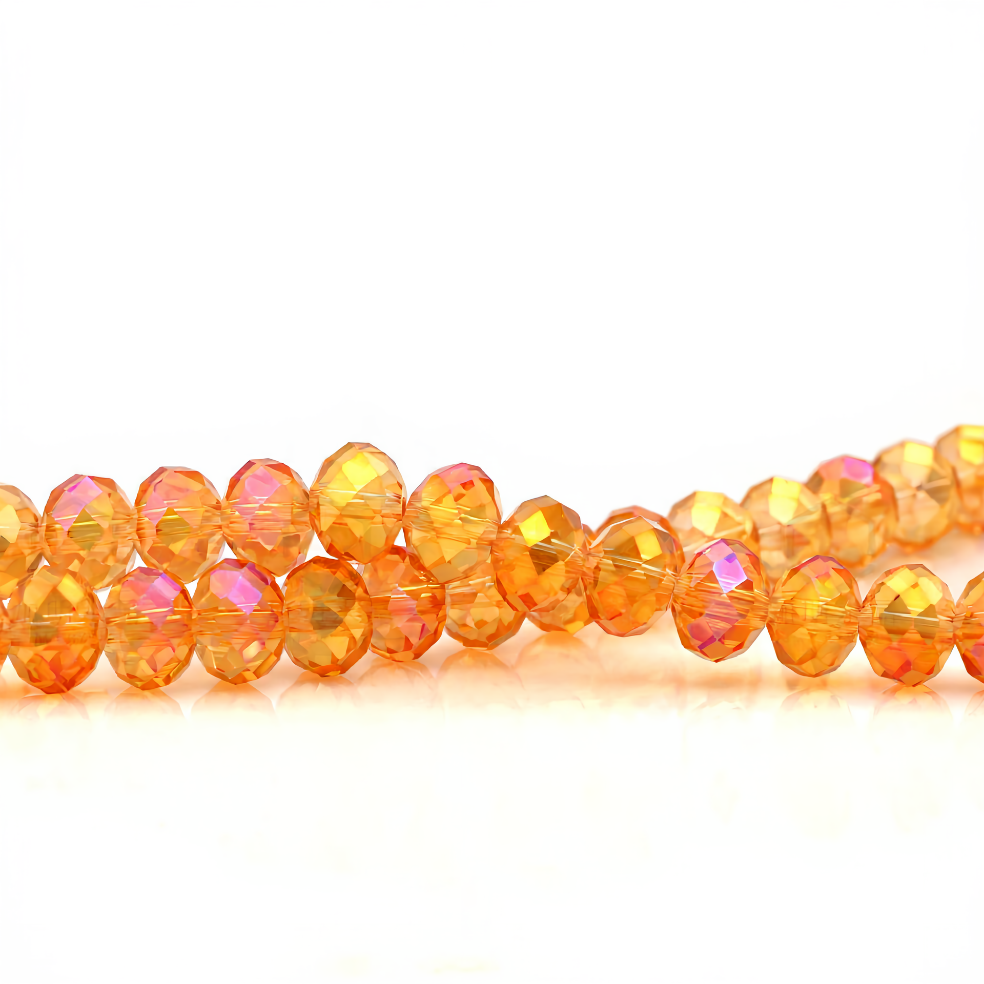 K9 Glass Faceted Rondelle Beads – Ultra-Transparent, Lead-Free, Premium Quality