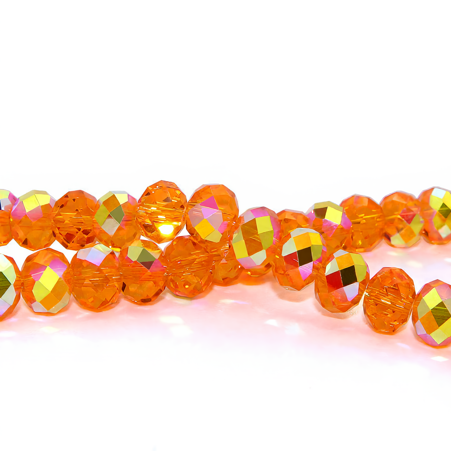 K9 Glass Faceted Rondelle Beads – Ultra-Transparent, Lead-Free, Premium Quality