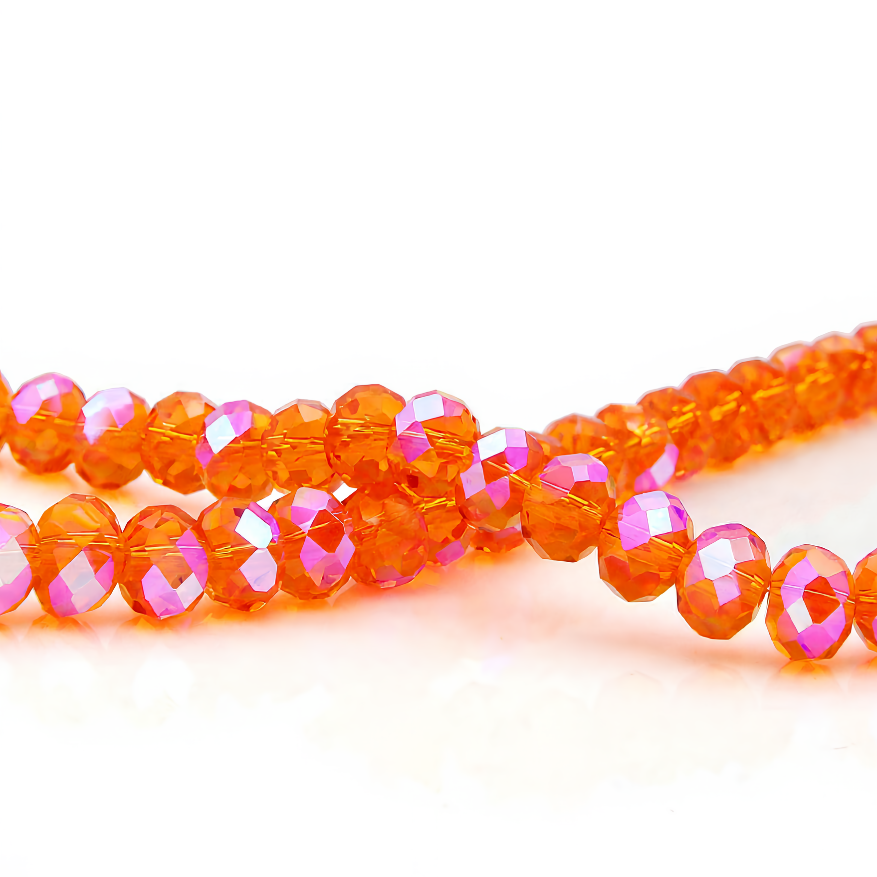K9 Glass Faceted Rondelle Beads – Ultra-Transparent, Lead-Free, Premium Quality