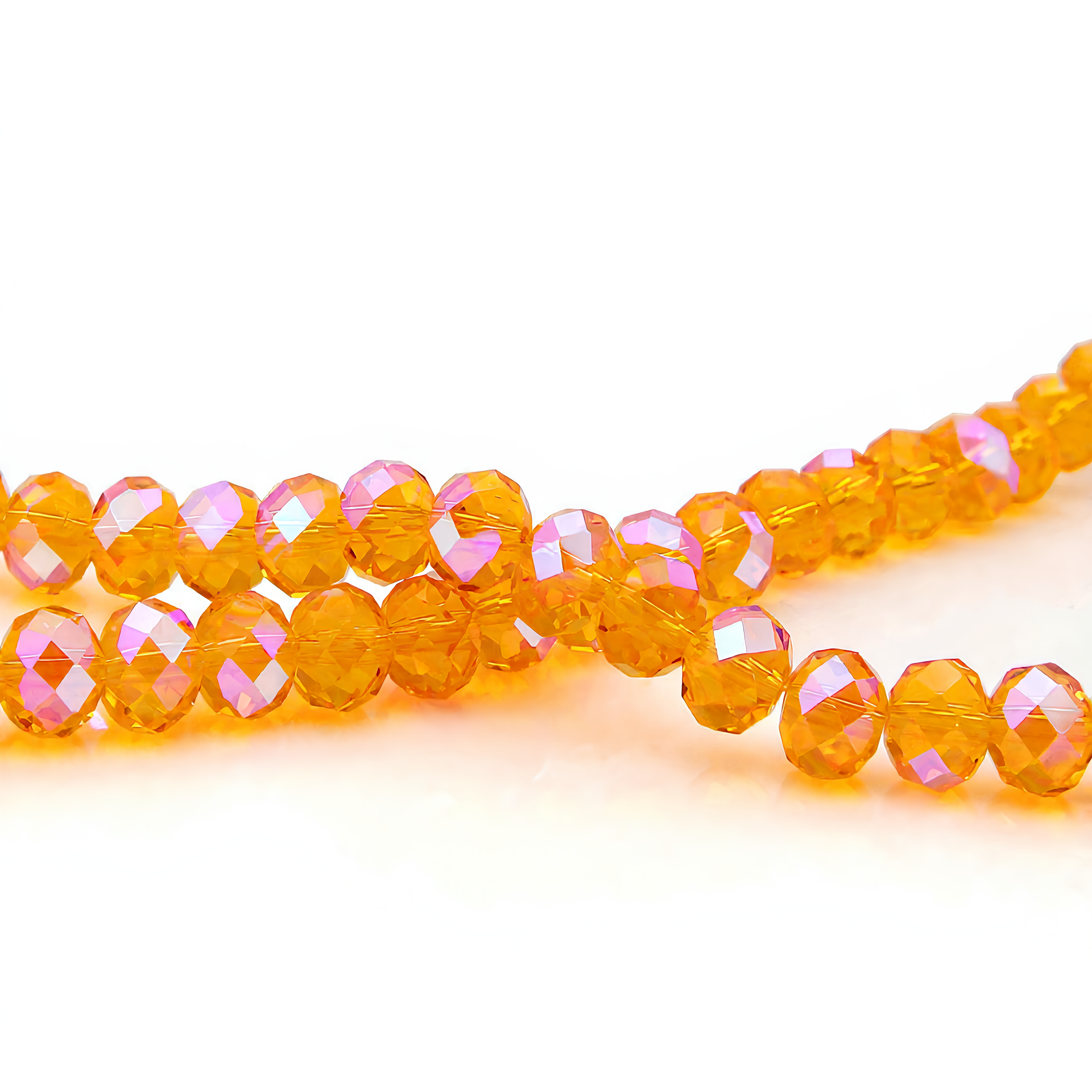 K9 Glass Faceted Rondelle Beads – Ultra-Transparent, Lead-Free, Premium Quality