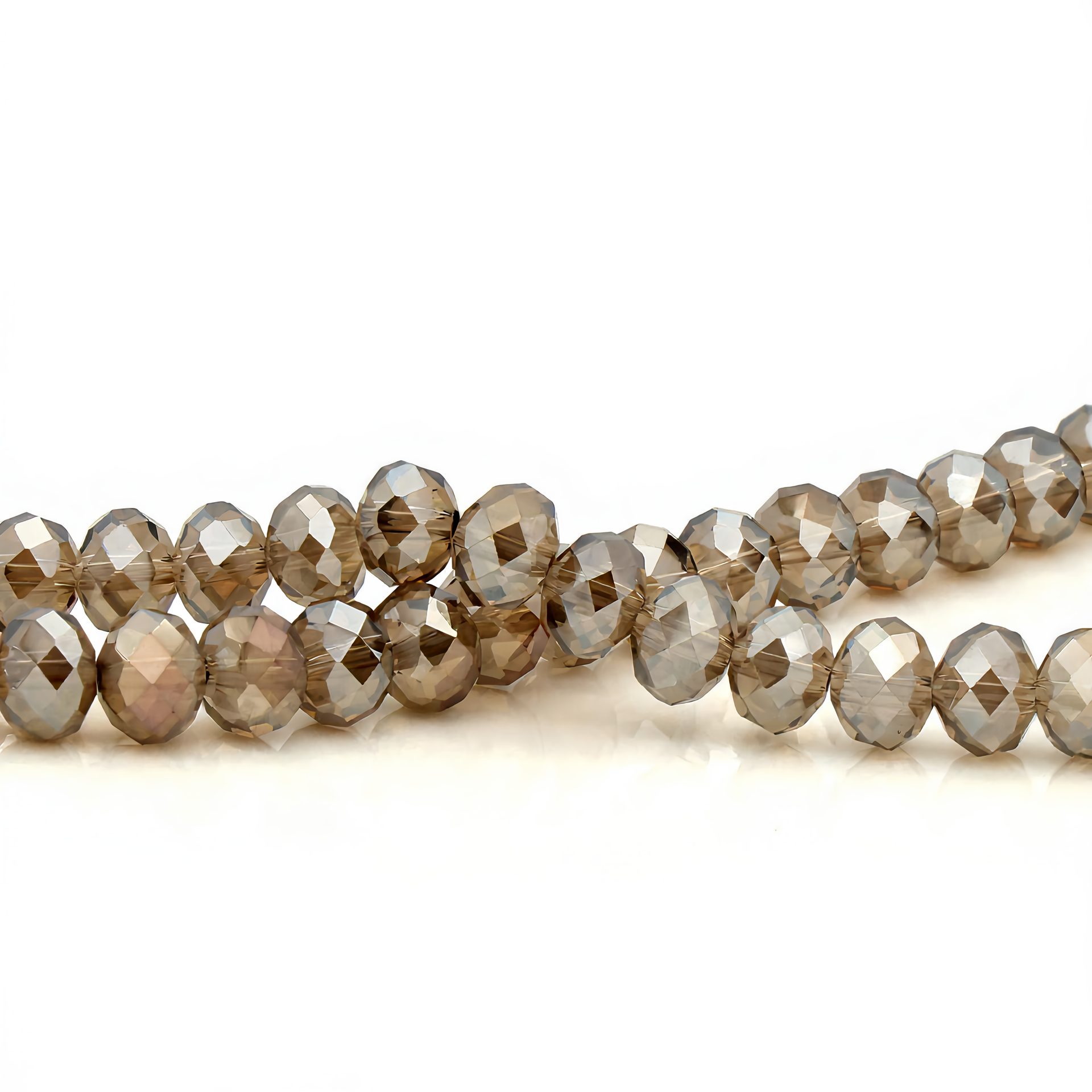 K9 Glass Faceted Rondelle Beads – Ultra-Transparent, Lead-Free, Premium Quality