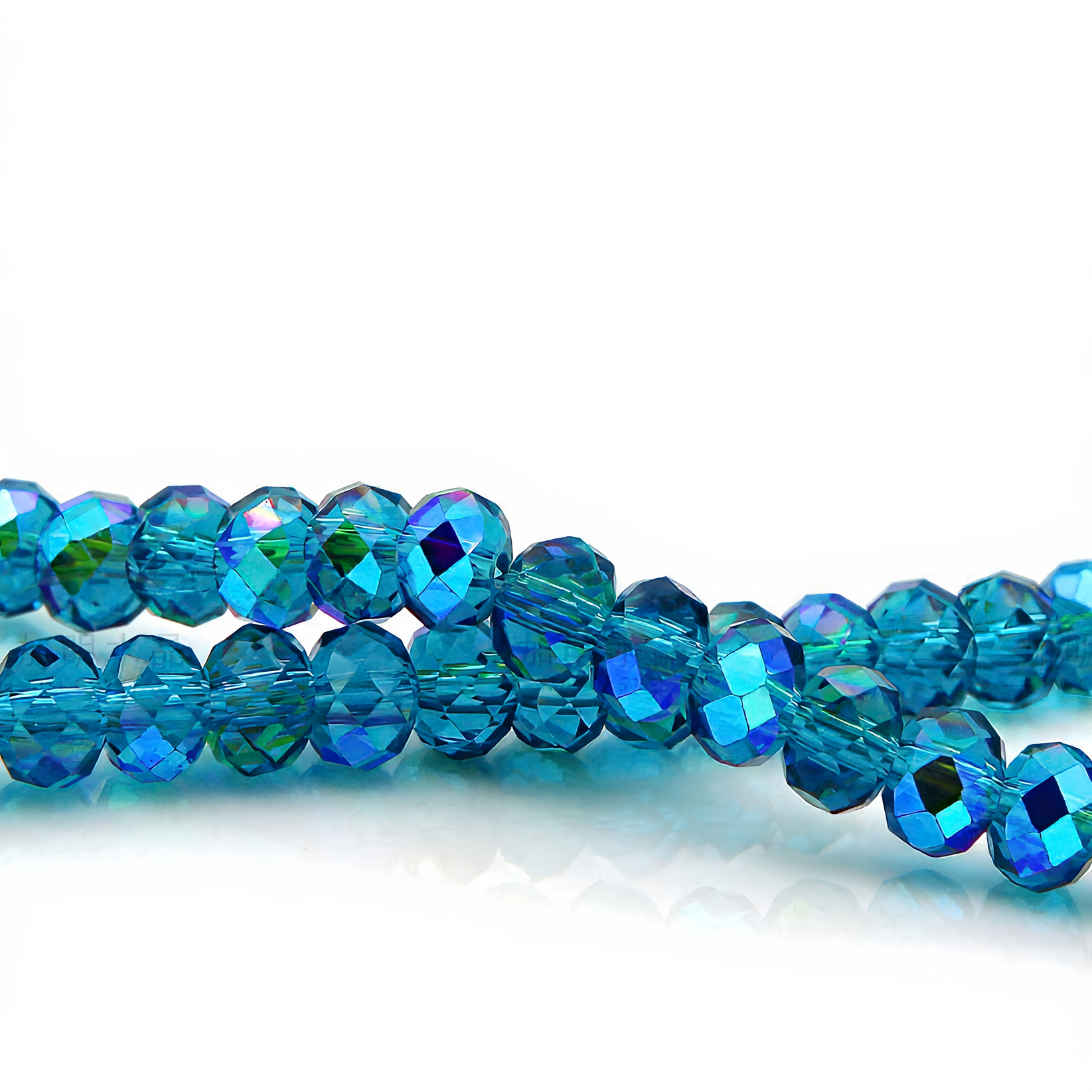 K9 Glass Faceted Rondelle Beads – Ultra-Transparent, Lead-Free, Premium Quality