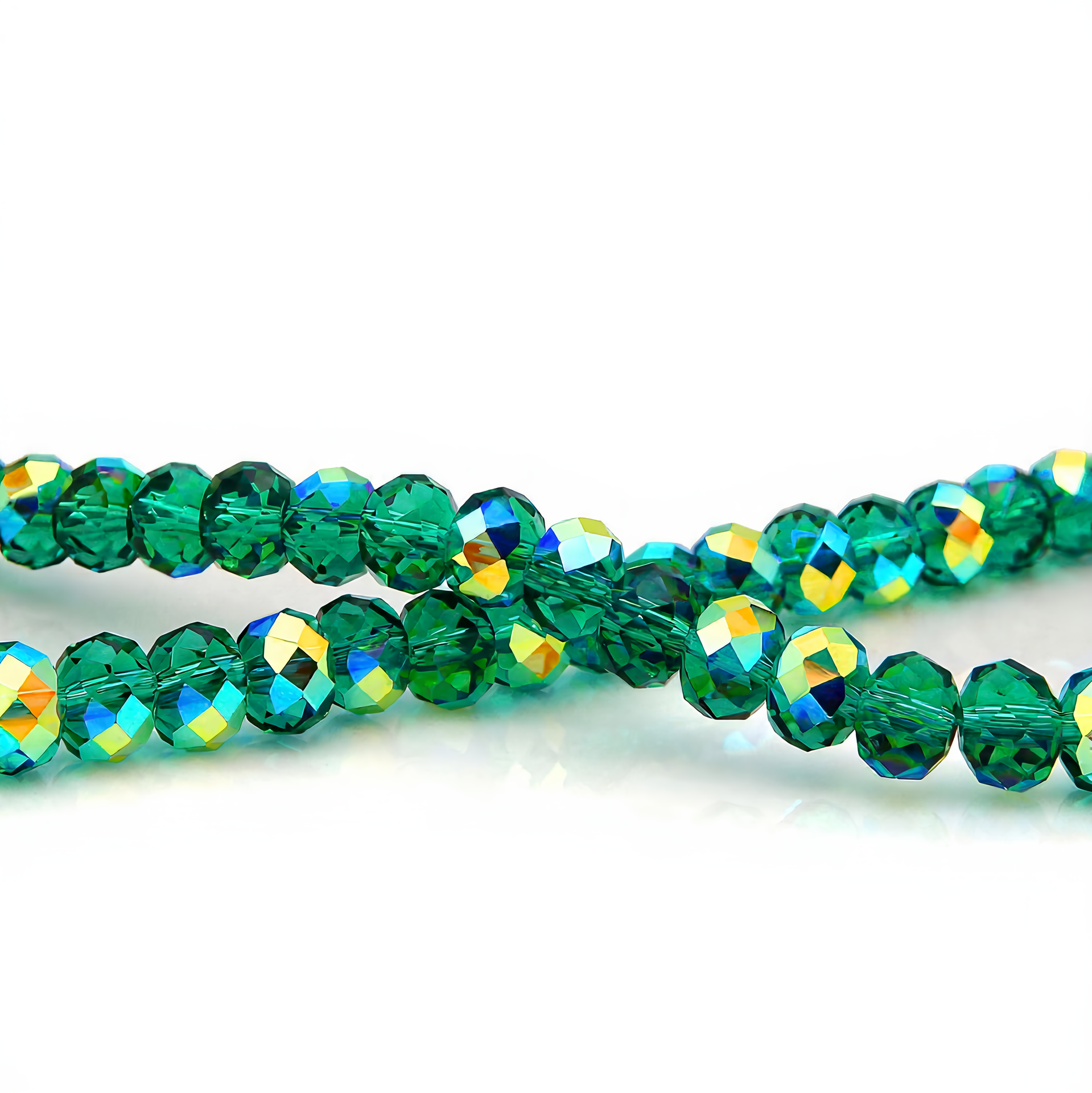 K9 Glass Faceted Rondelle Beads – Ultra-Transparent, Lead-Free, Premium Quality