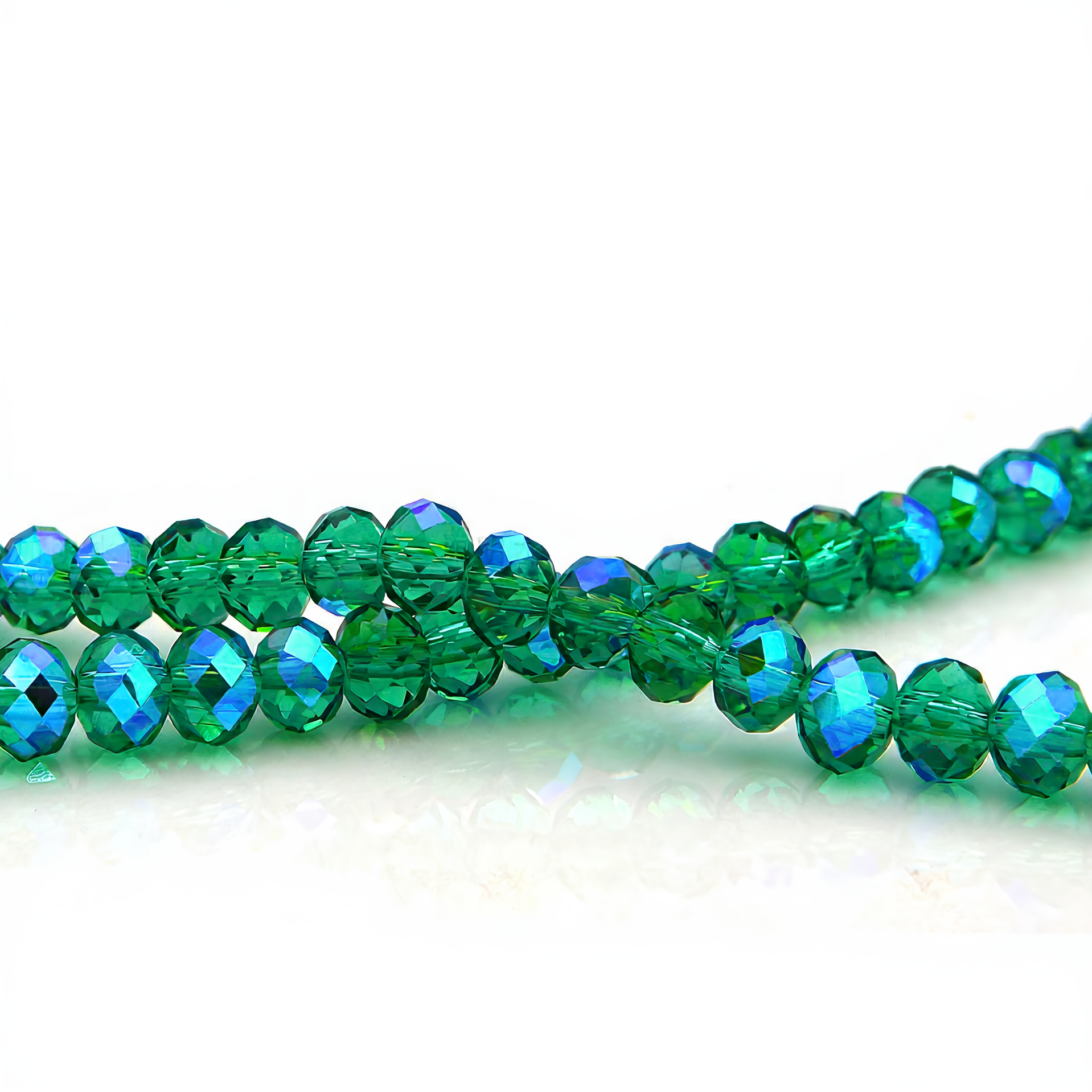 K9 Glass Faceted Rondelle Beads – Ultra-Transparent, Lead-Free, Premium Quality