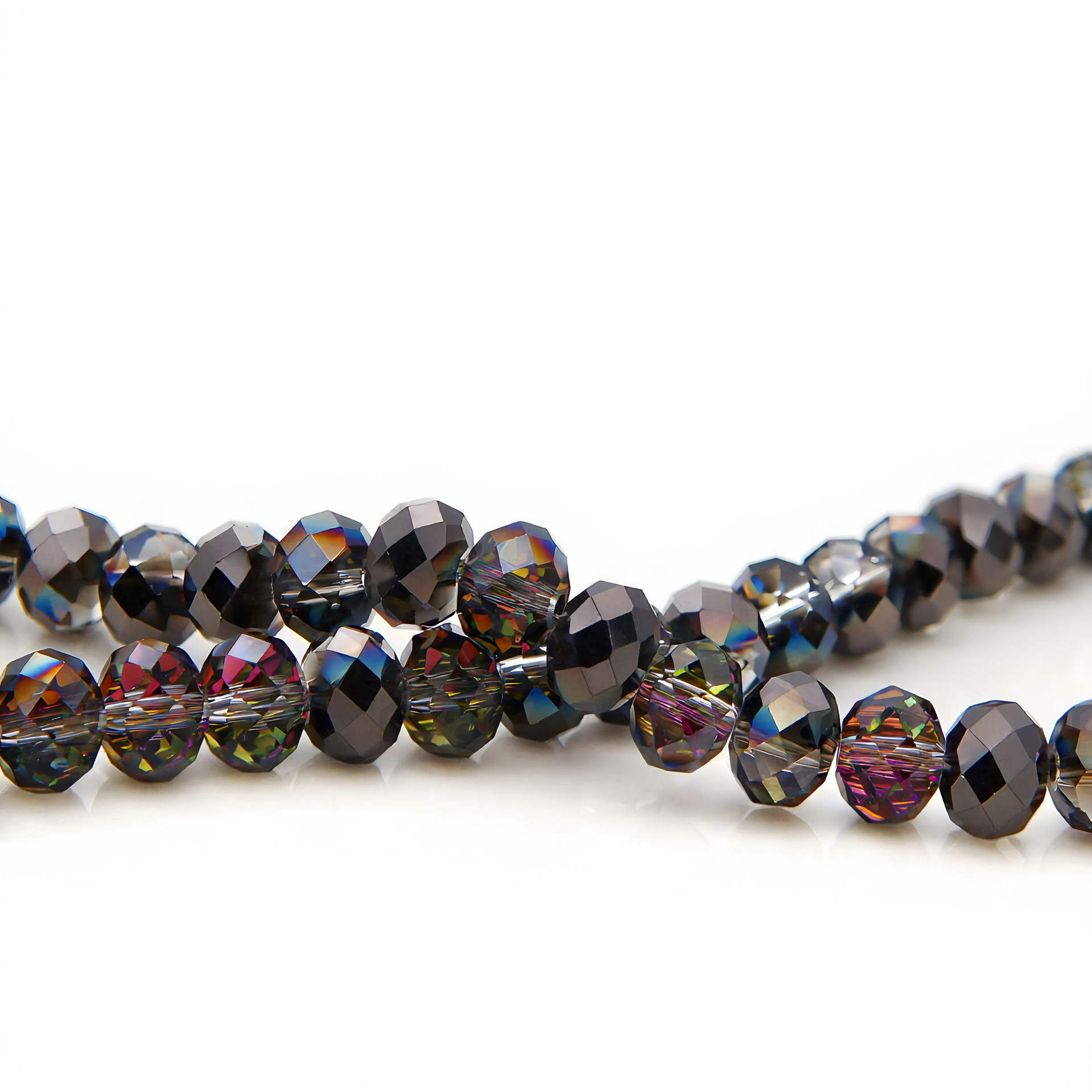 K9 Glass Faceted Rondelle Beads – Ultra-Transparent, Lead-Free, Premium Quality