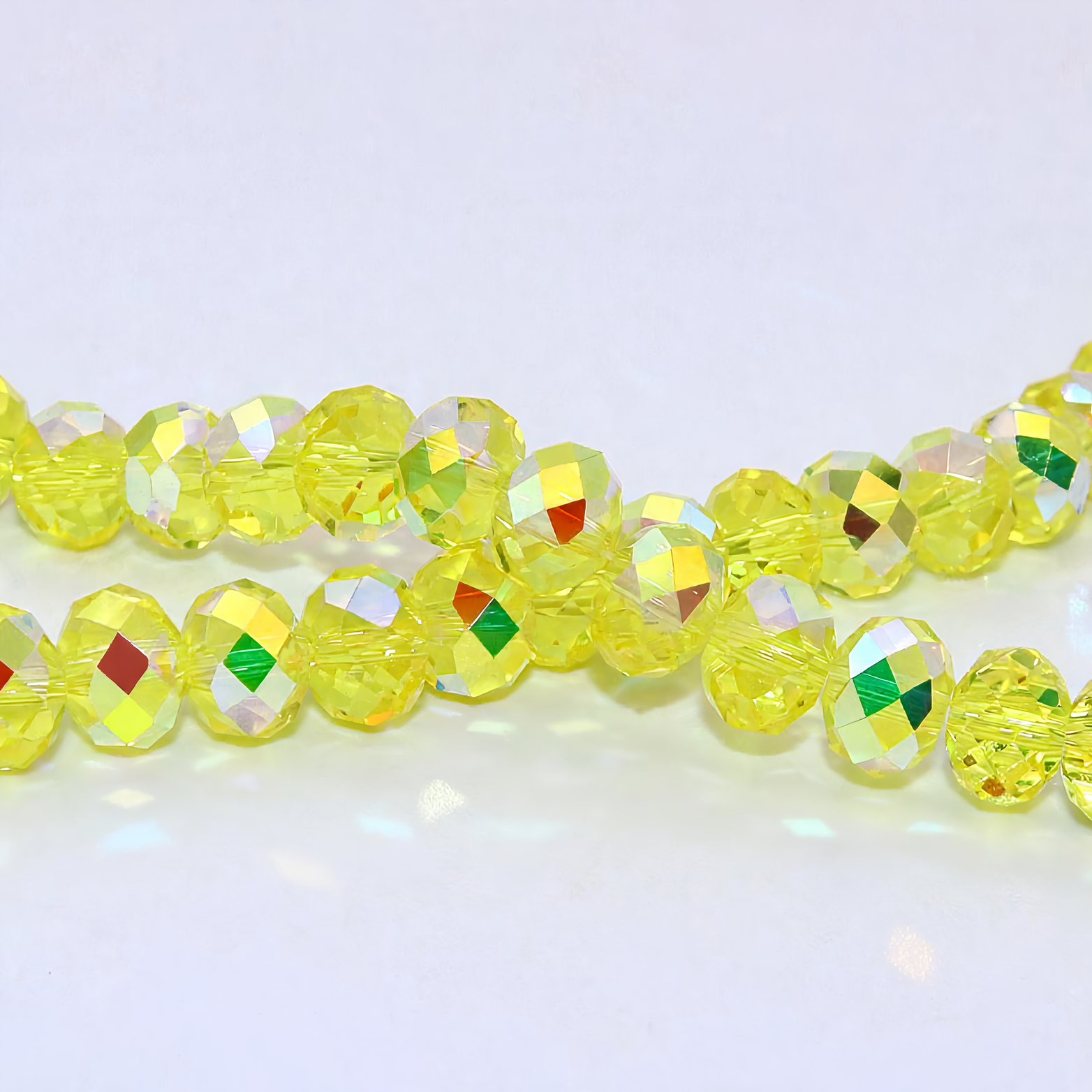 K9 Glass Faceted Rondelle Beads – Ultra-Transparent, Lead-Free, Premium Quality