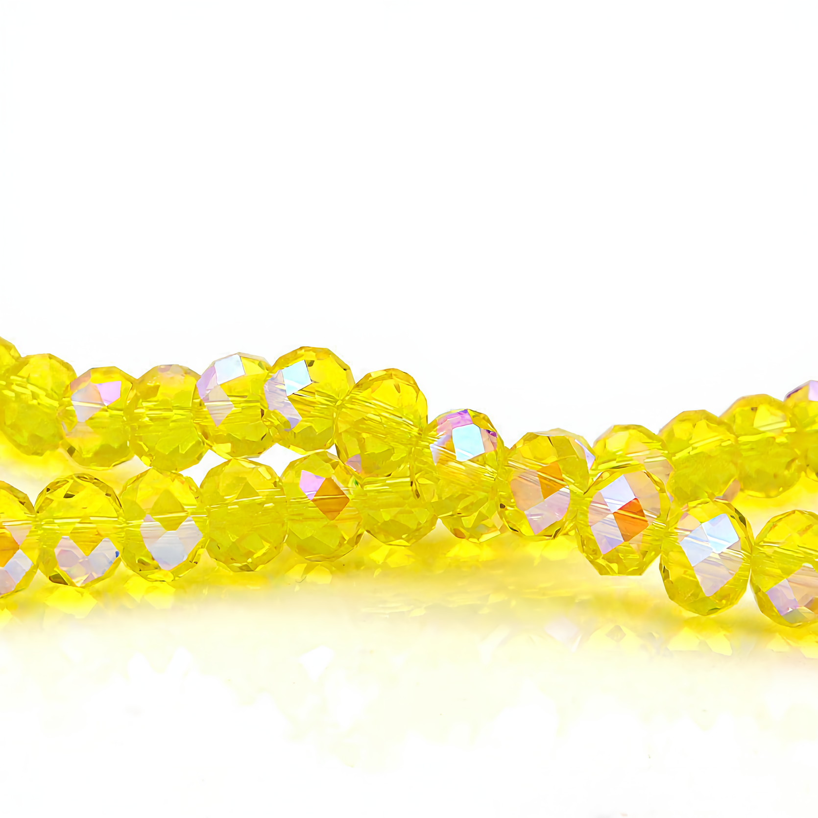 K9 Glass Faceted Rondelle Beads – Ultra-Transparent, Lead-Free, Premium Quality