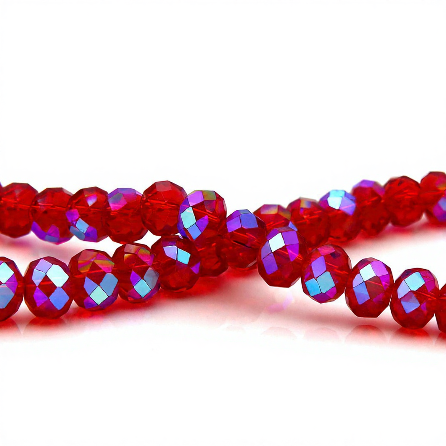 K9 Glass Faceted Rondelle Beads – Ultra-Transparent, Lead-Free, Premium Quality