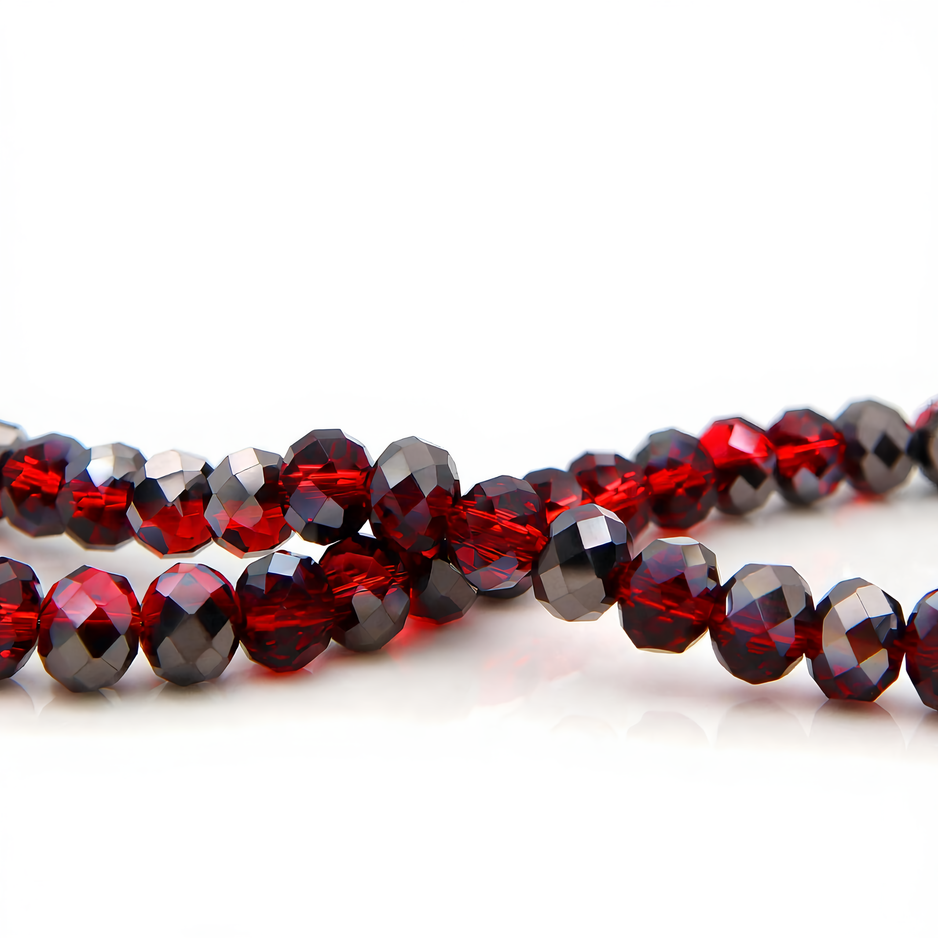 K9 Glass Faceted Rondelle Beads – Ultra-Transparent, Lead-Free, Premium Quality