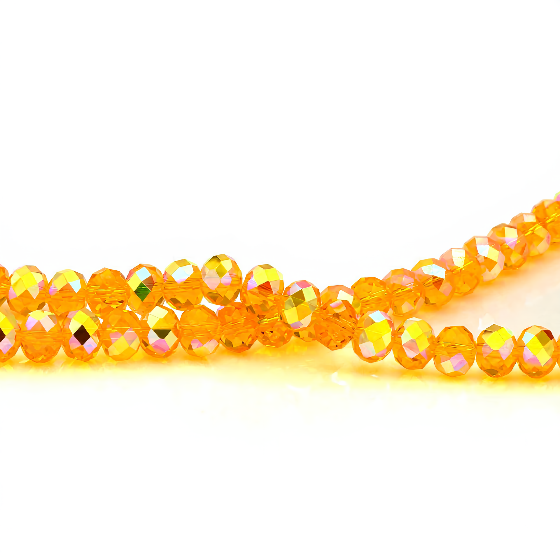 K9 Glass Faceted Rondelle Beads – Ultra-Transparent, Lead-Free, Premium Quality