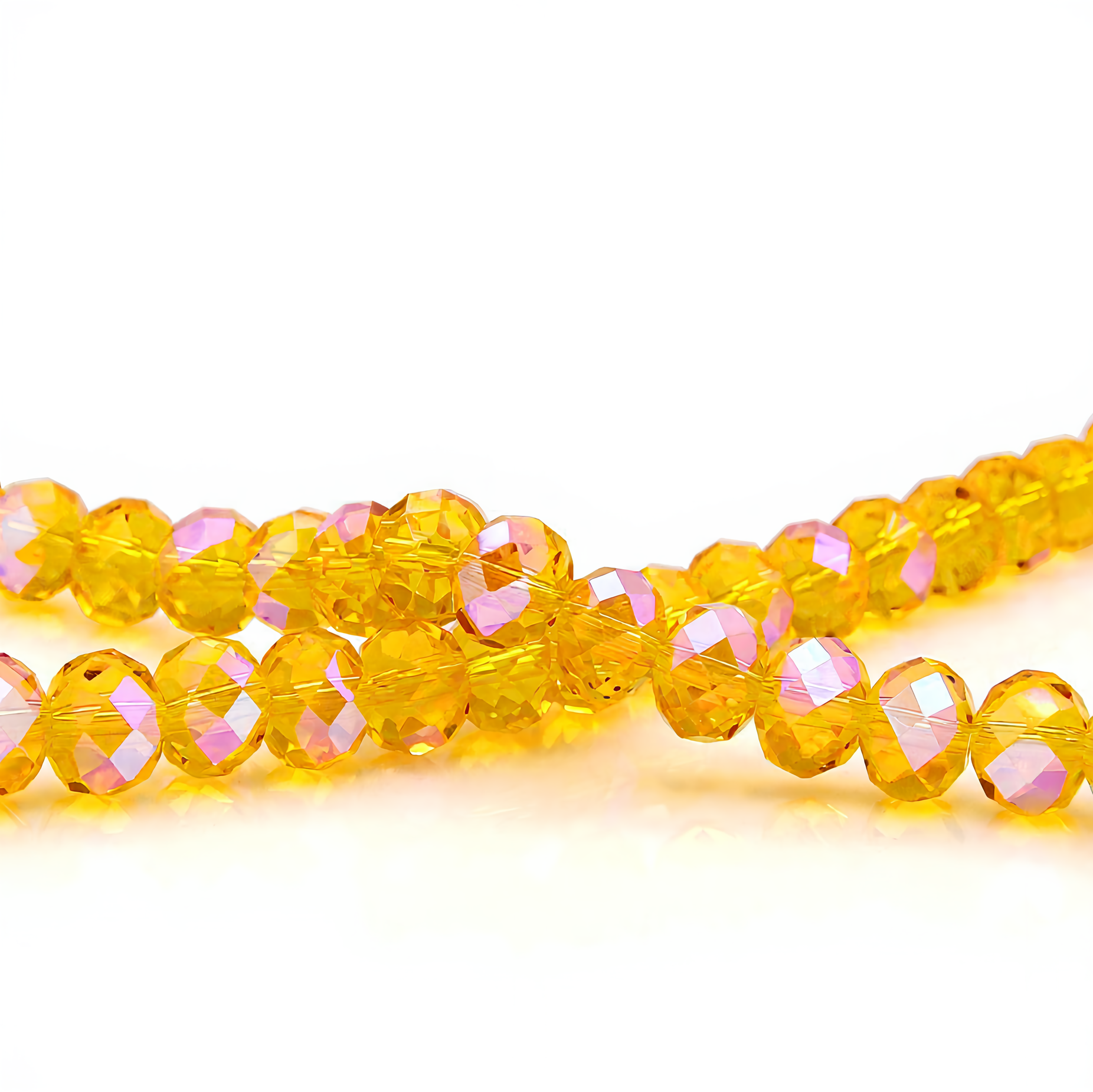 K9 Glass Faceted Rondelle Beads – Ultra-Transparent, Lead-Free, Premium Quality