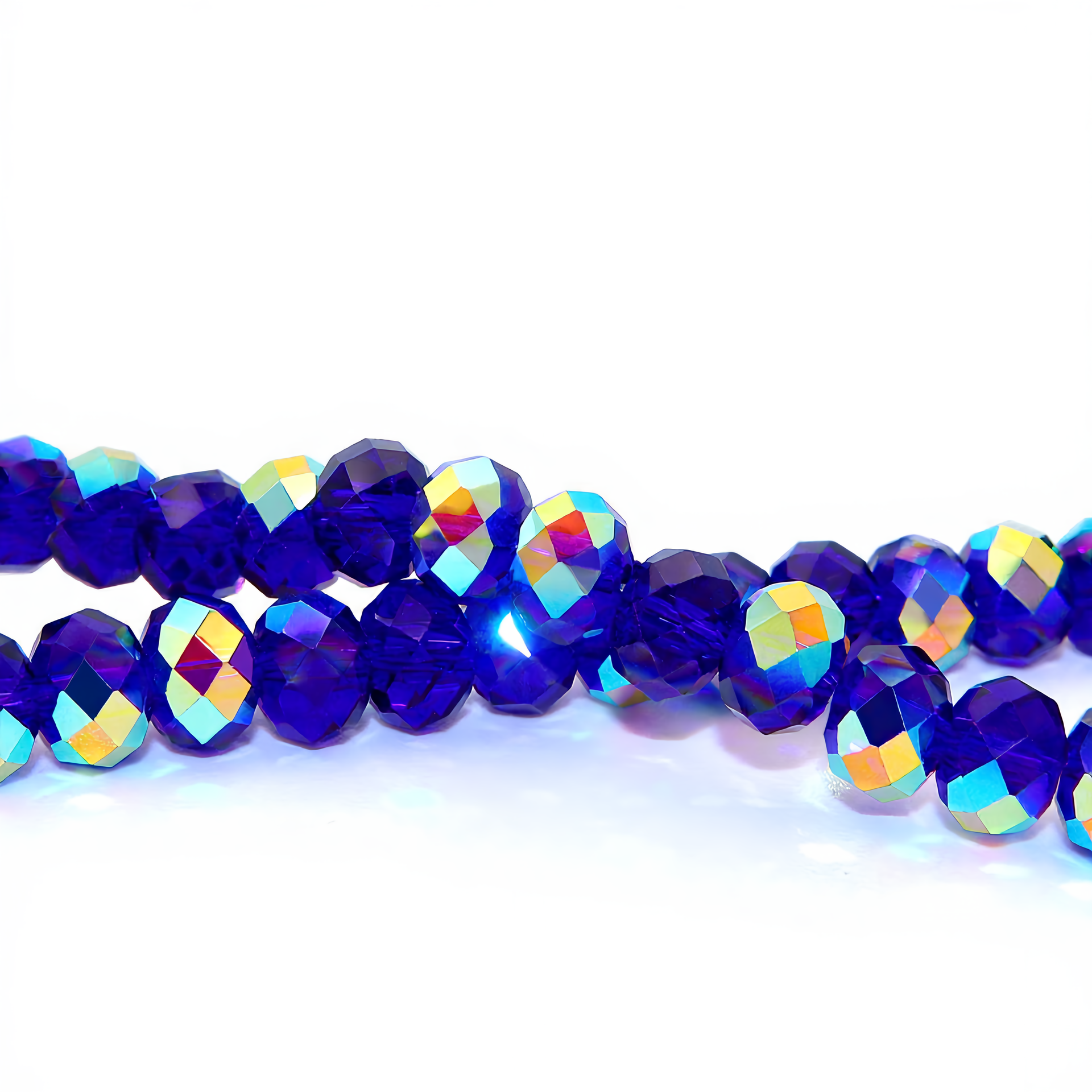 K9 Glass Faceted Rondelle Beads – Ultra-Transparent, Lead-Free, Premium Quality