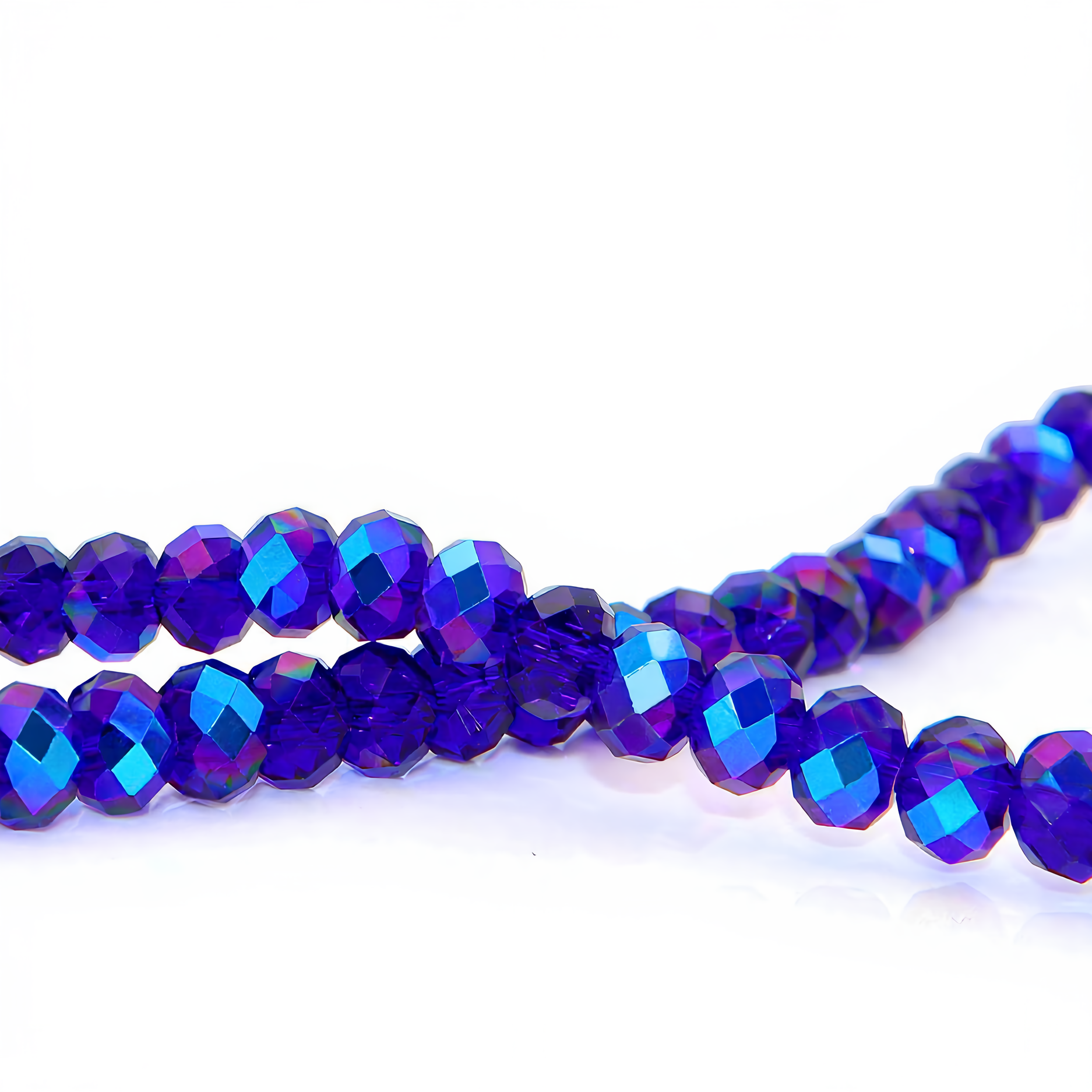 K9 Glass Faceted Rondelle Beads – Ultra-Transparent, Lead-Free, Premium Quality