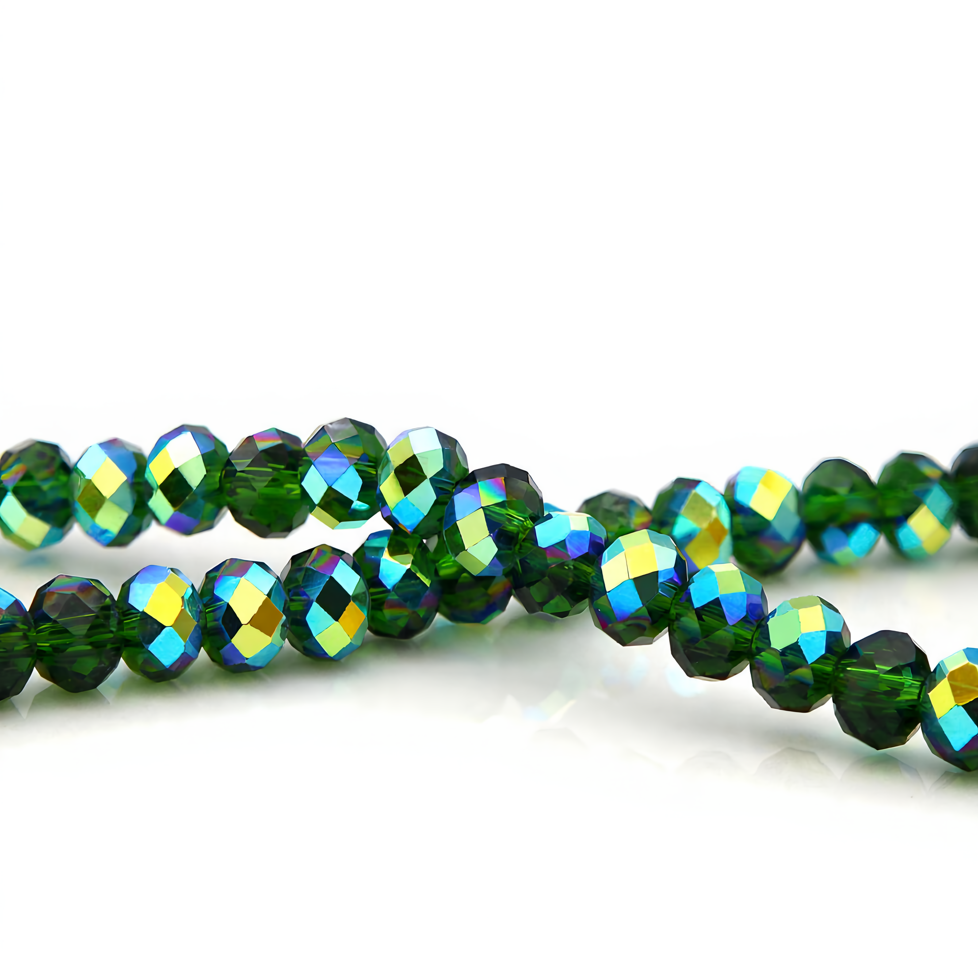 K9 Glass Faceted Rondelle Beads – Ultra-Transparent, Lead-Free, Premium Quality