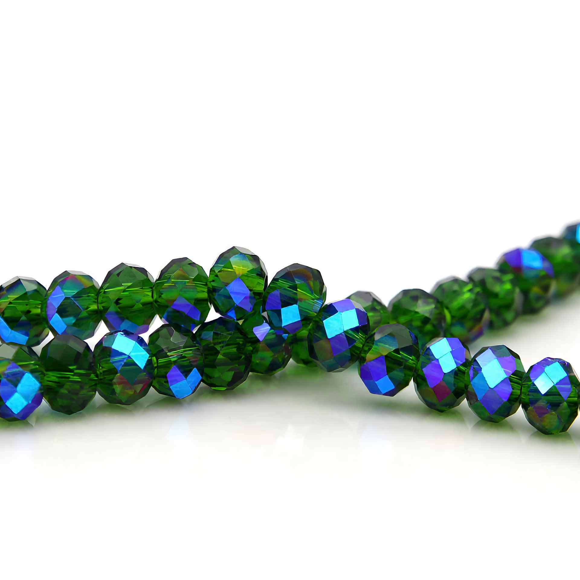 K9 Glass Faceted Rondelle Beads – Ultra-Transparent, Lead-Free, Premium Quality