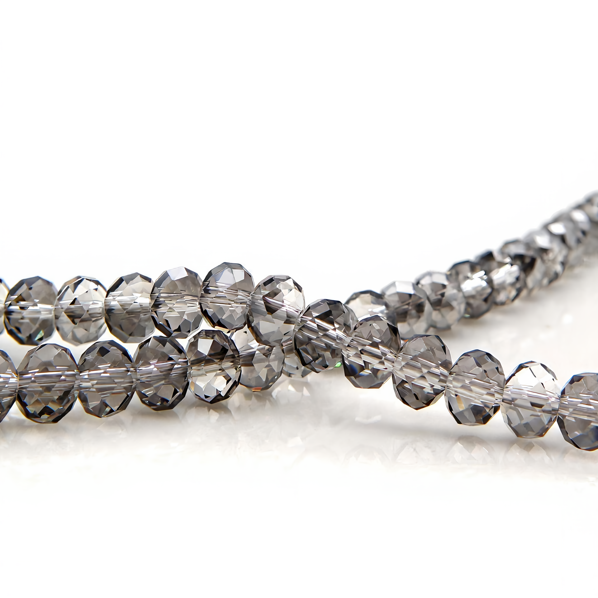 K9 Glass Faceted Rondelle Beads – Ultra-Transparent, Lead-Free, Premium Quality