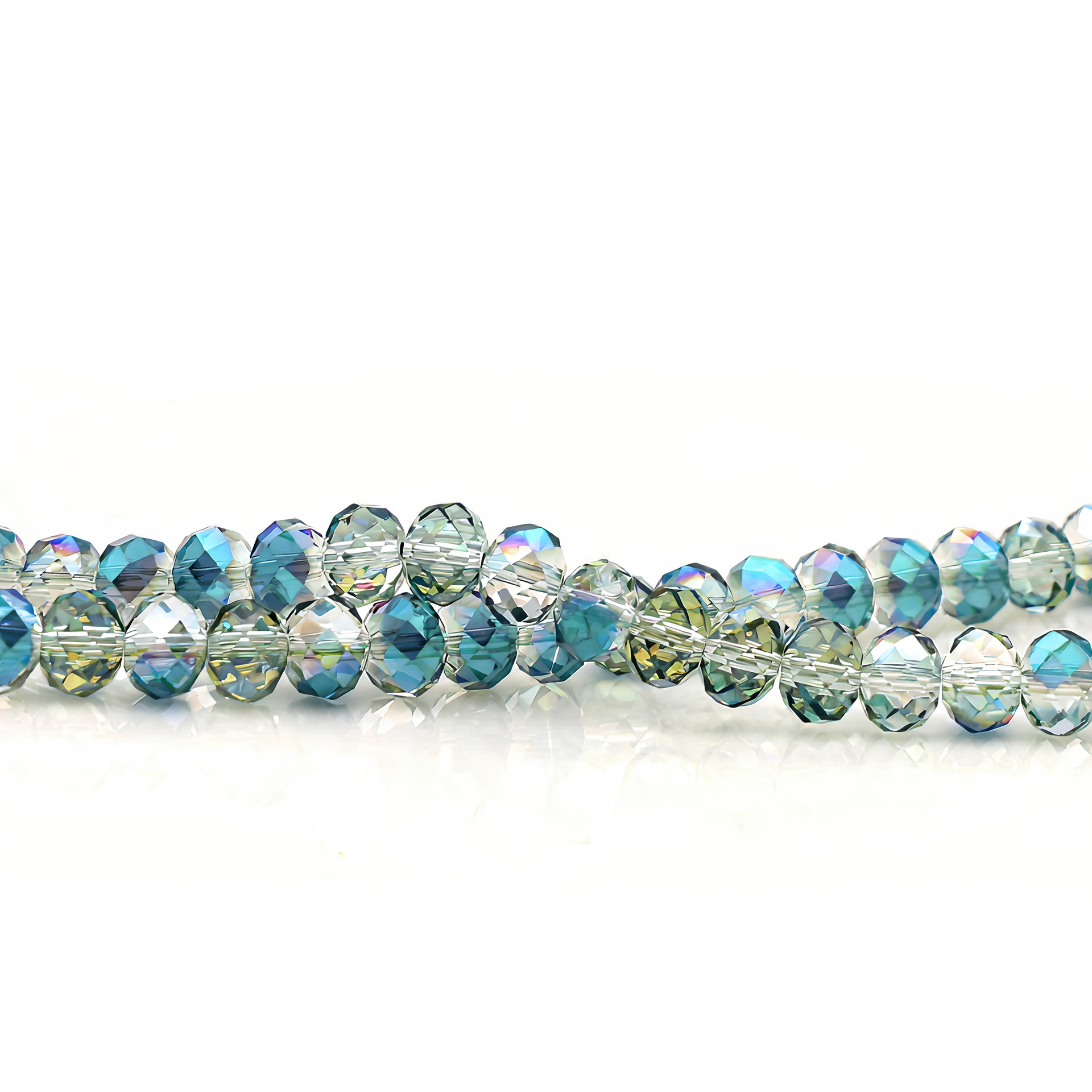 K9 Glass Faceted Rondelle Beads – Ultra-Transparent, Lead-Free, Premium Quality