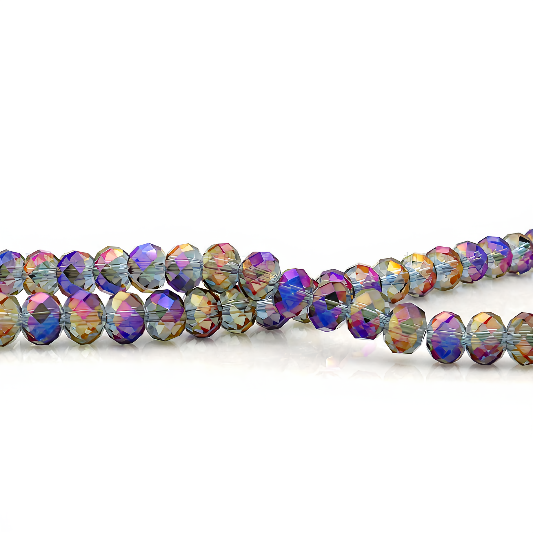 K9 Glass Faceted Rondelle Beads – Ultra-Transparent, Lead-Free, Premium Quality