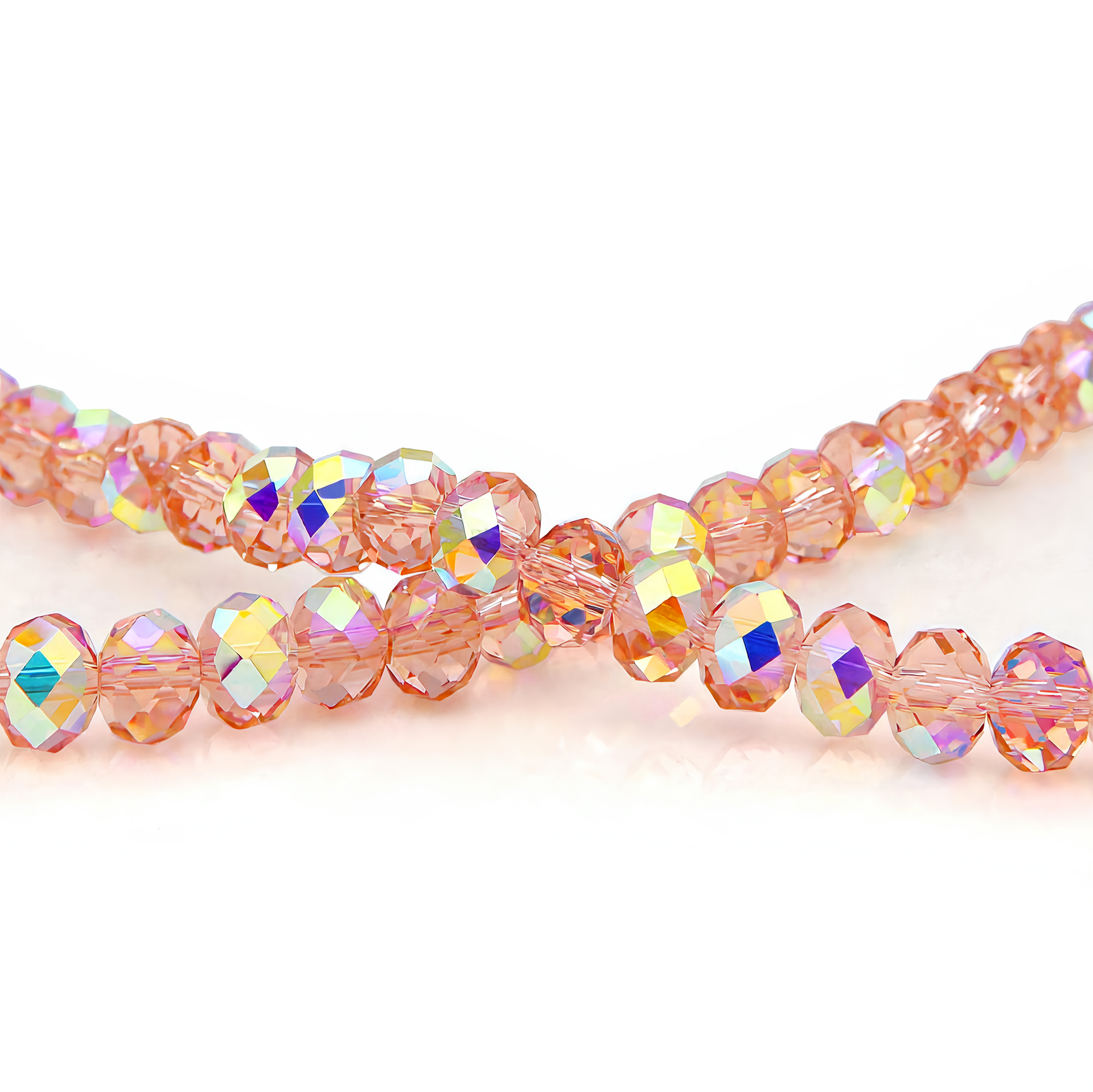 K9 Glass Faceted Rondelle Beads – Ultra-Transparent, Lead-Free, Premium Quality