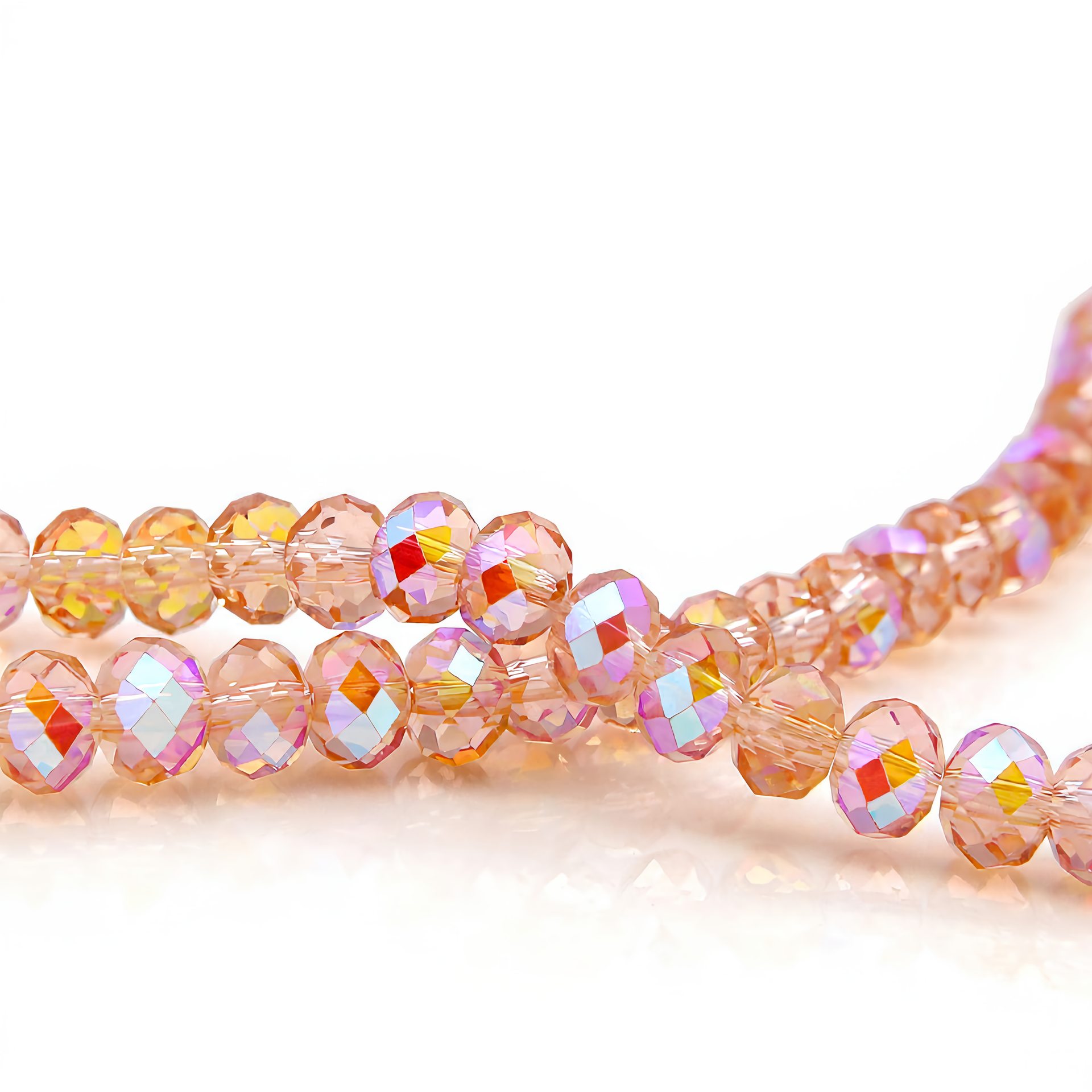 K9 Glass Faceted Rondelle Beads – Ultra-Transparent, Lead-Free, Premium Quality