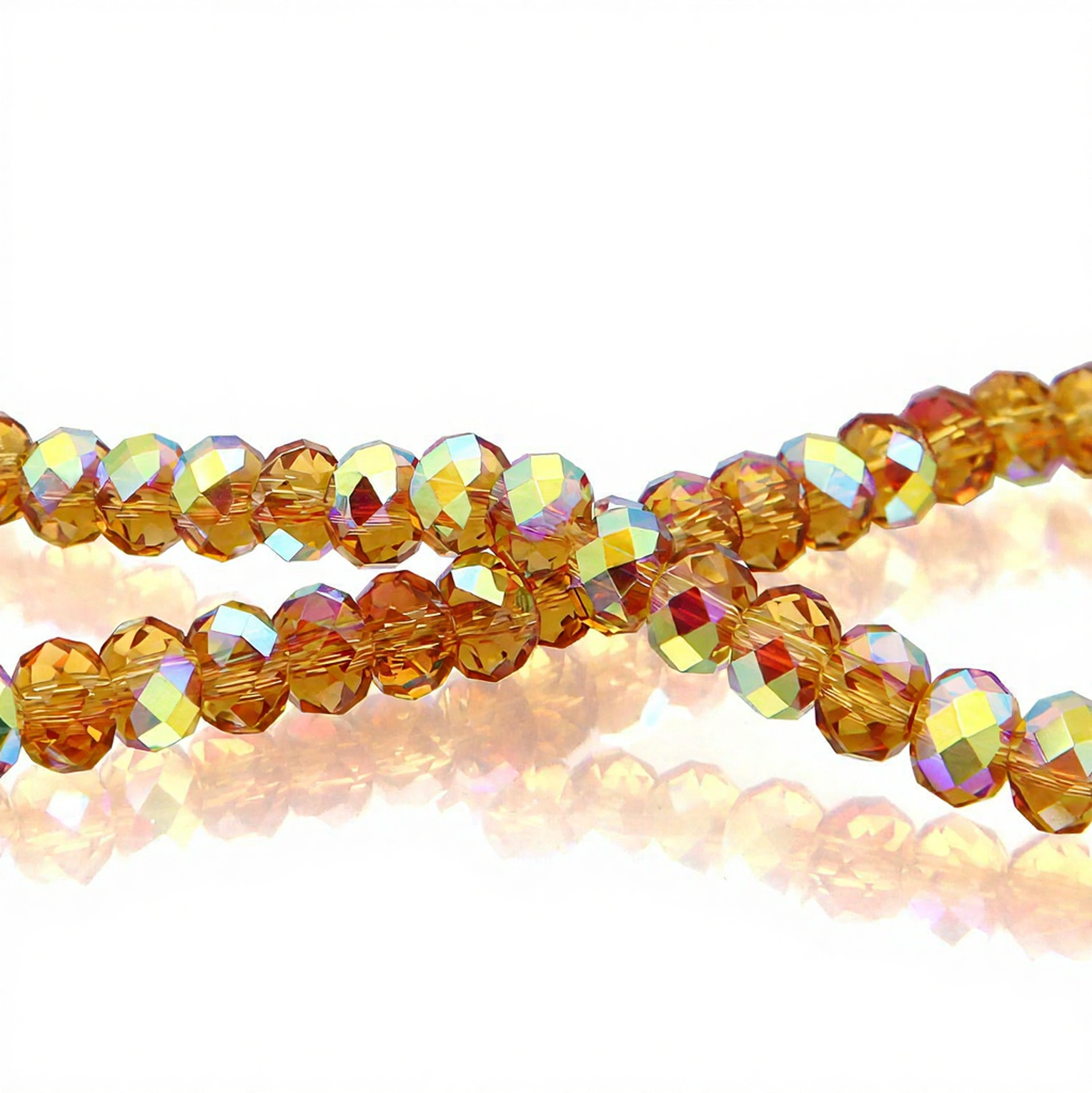 K9 Glass Faceted Rondelle Beads – Ultra-Transparent, Lead-Free, Premium Quality