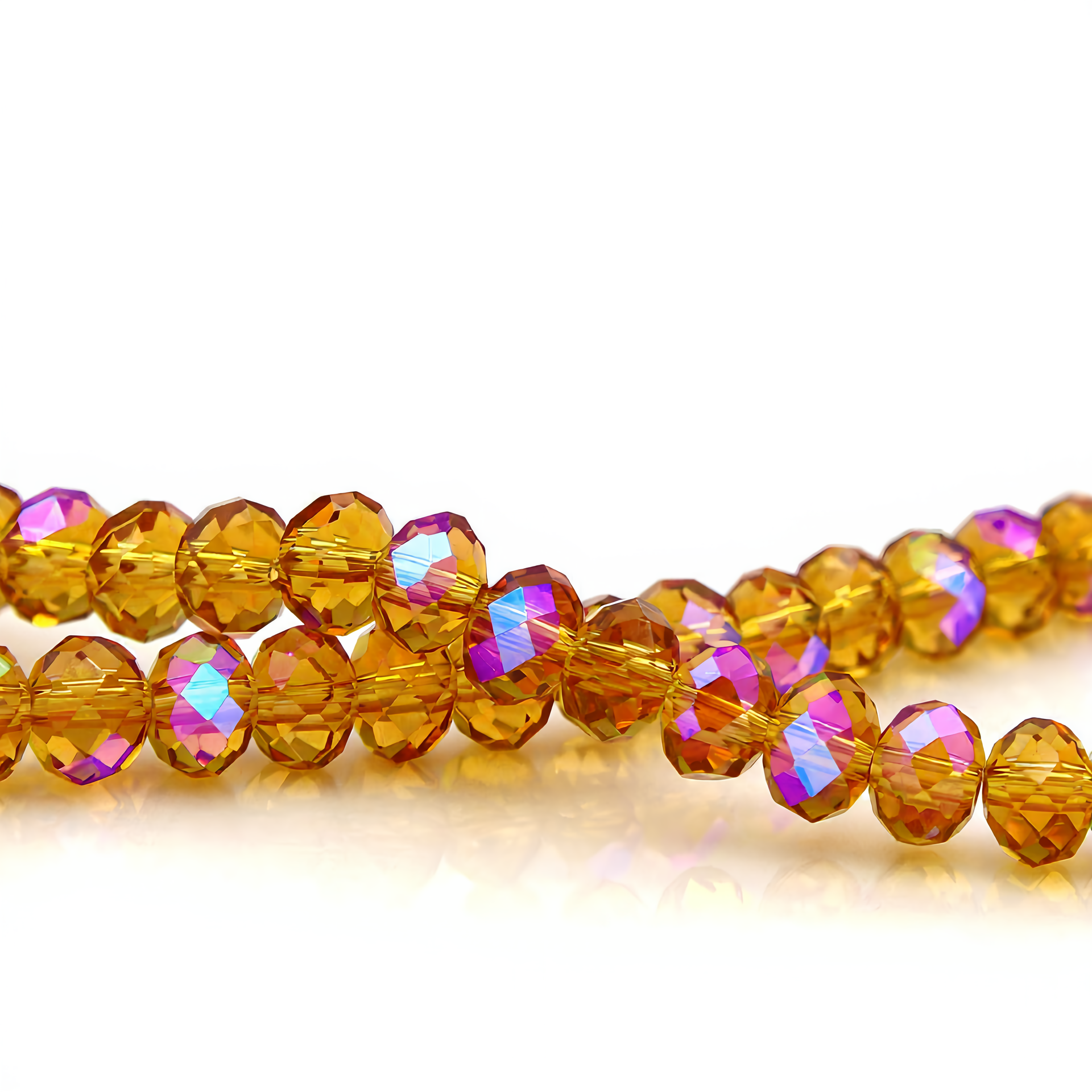 K9 Glass Faceted Rondelle Beads – Ultra-Transparent, Lead-Free, Premium Quality