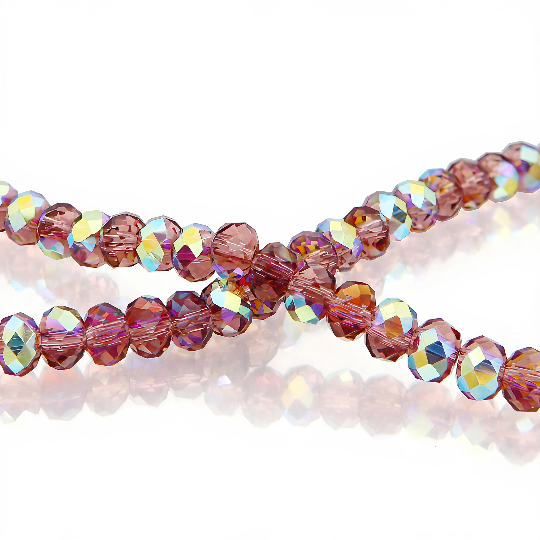 K9 Glass Faceted Rondelle Beads – Ultra-Transparent, Lead-Free, Premium Quality