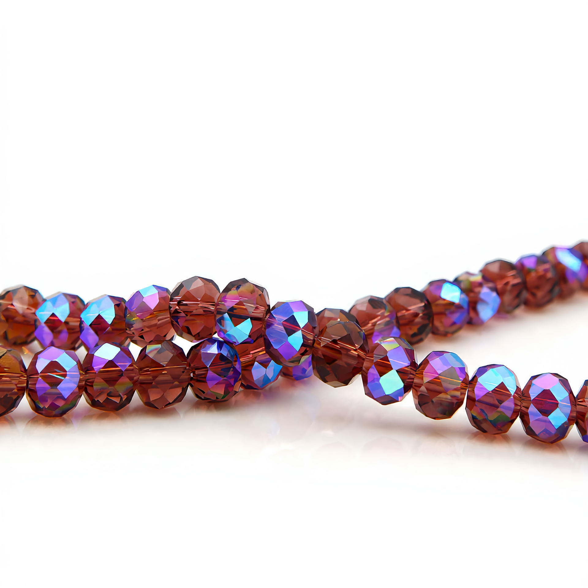 K9 Glass Faceted Rondelle Beads – Ultra-Transparent, Lead-Free, Premium Quality