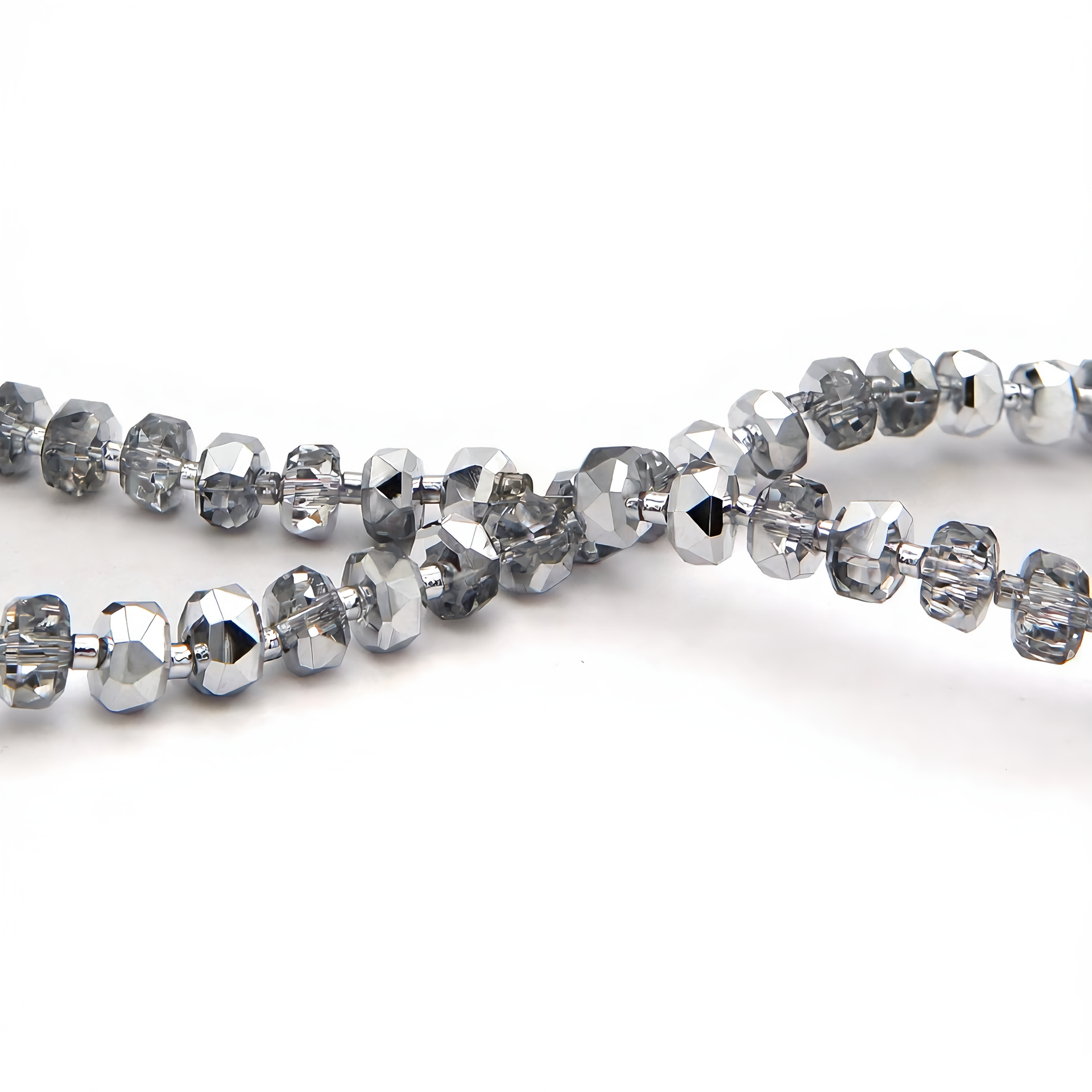 K9 Glass Faceted Tire Beads – Ultra-Transparent, Lead-Free, Premium Quality