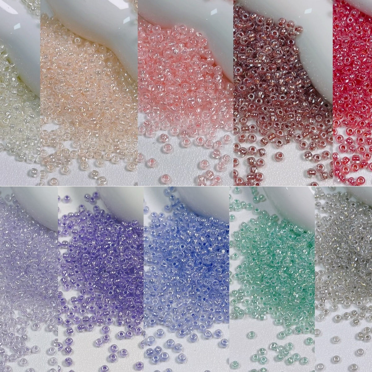 2mm Gold Core Iridescent Glass Seed Beads – Premium Quality for Jewelry Making