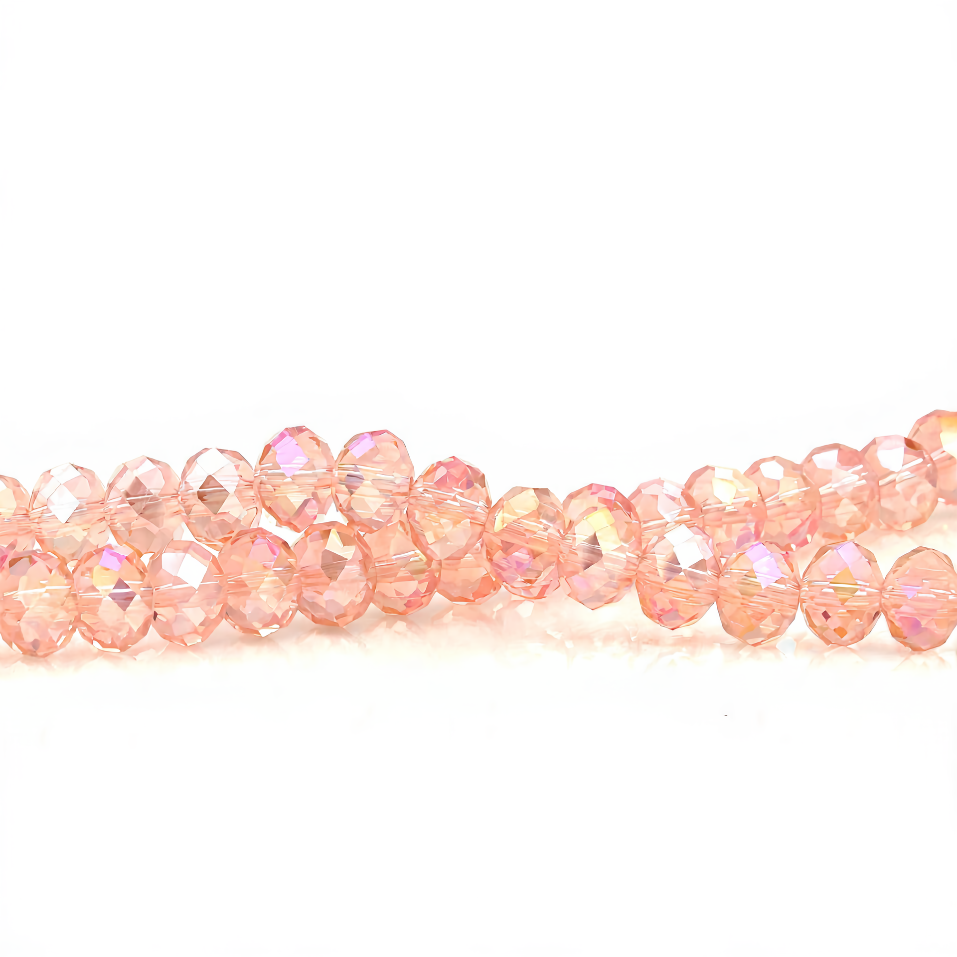 K9 Glass Faceted Rondelle Beads – Ultra-Transparent, Lead-Free, Premium Quality