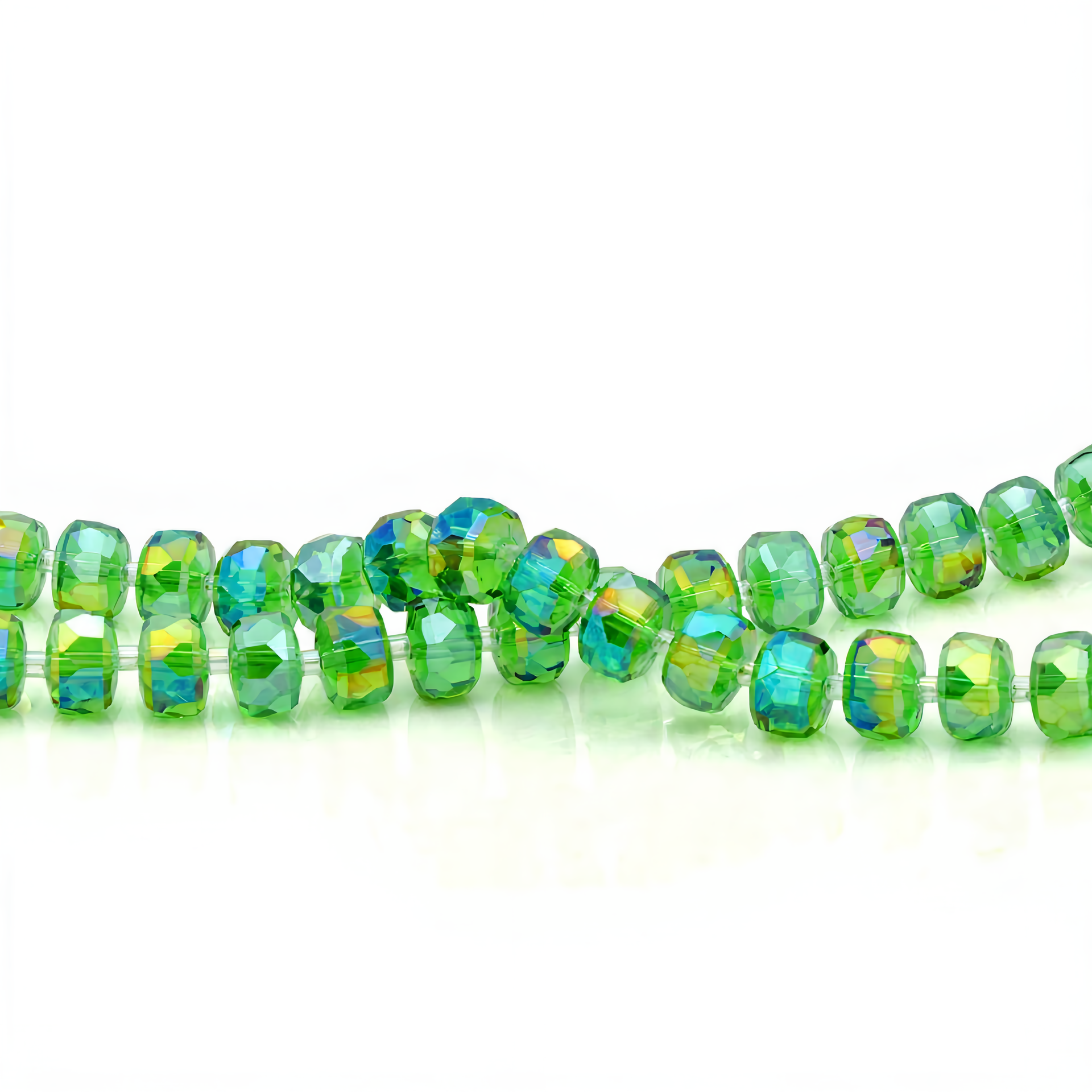 K9 Glass Faceted Tire Beads – Ultra-Transparent, Lead-Free, Premium Quality