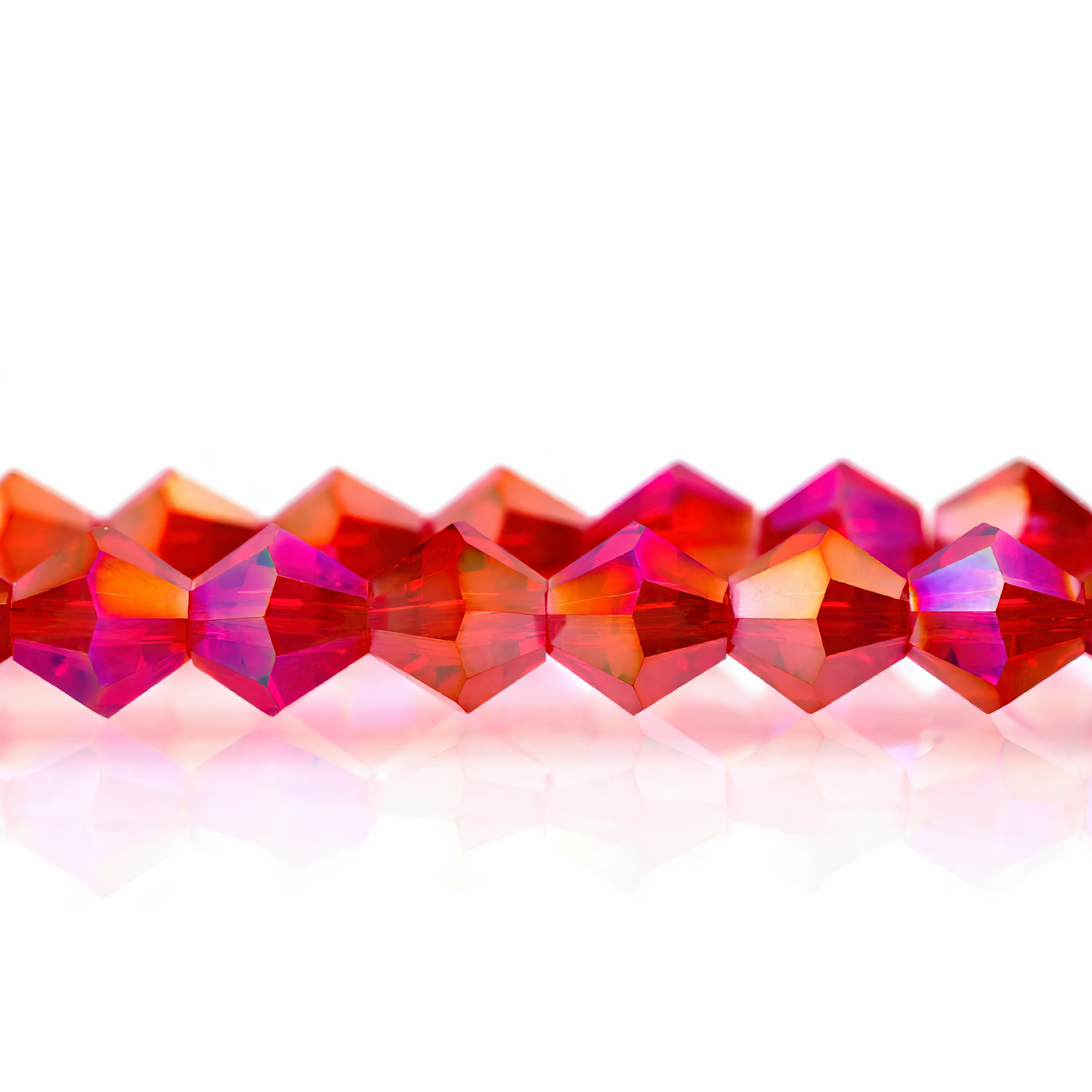 K9 Glass Faceted Bicone Beads – Ultra-Transparent, Lead-Free, Premium Quality